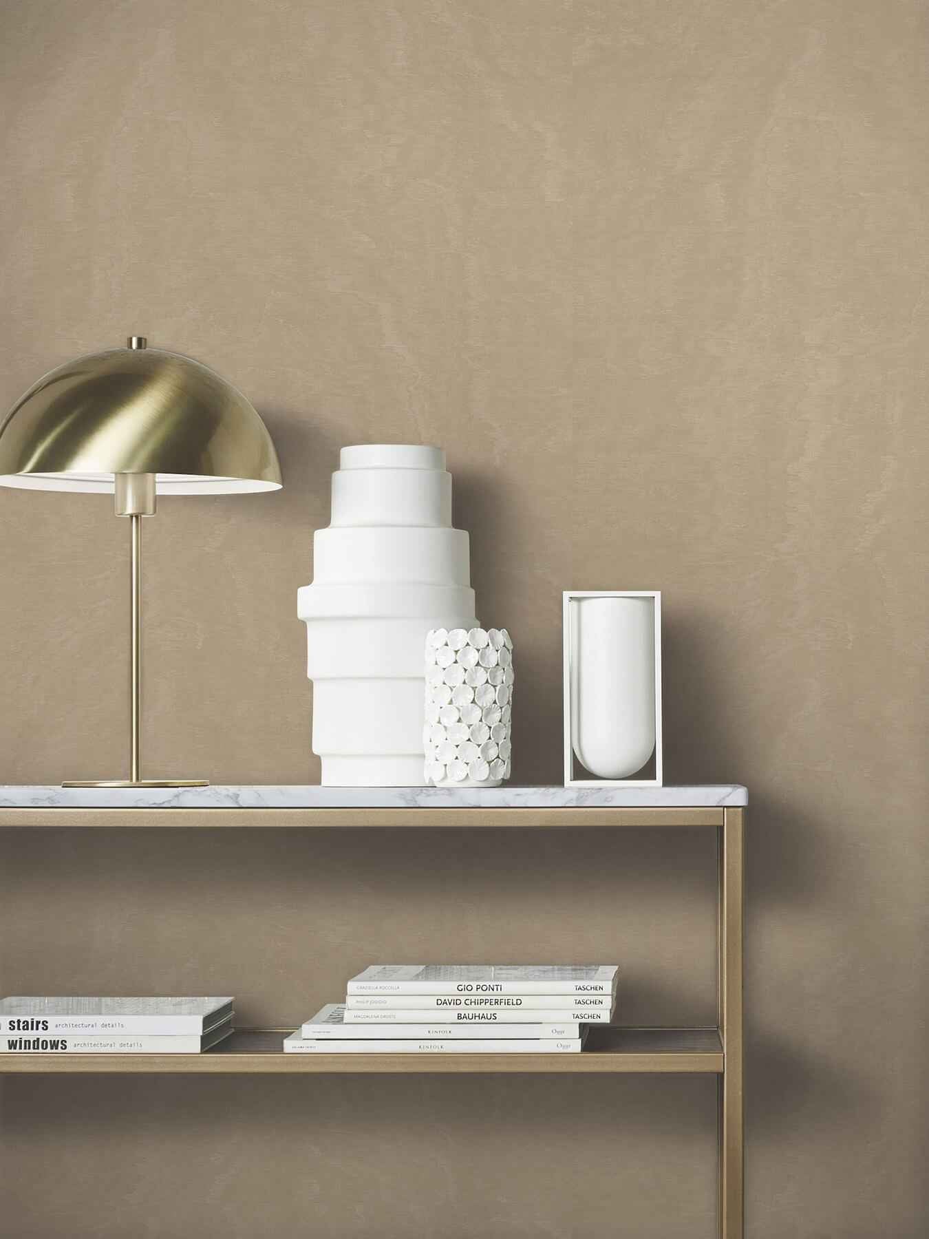 Shimmering Moire Taupe Textured Wallpaper - York Wallcoverings - MA34922 - York Wallcoverings Wallpaper