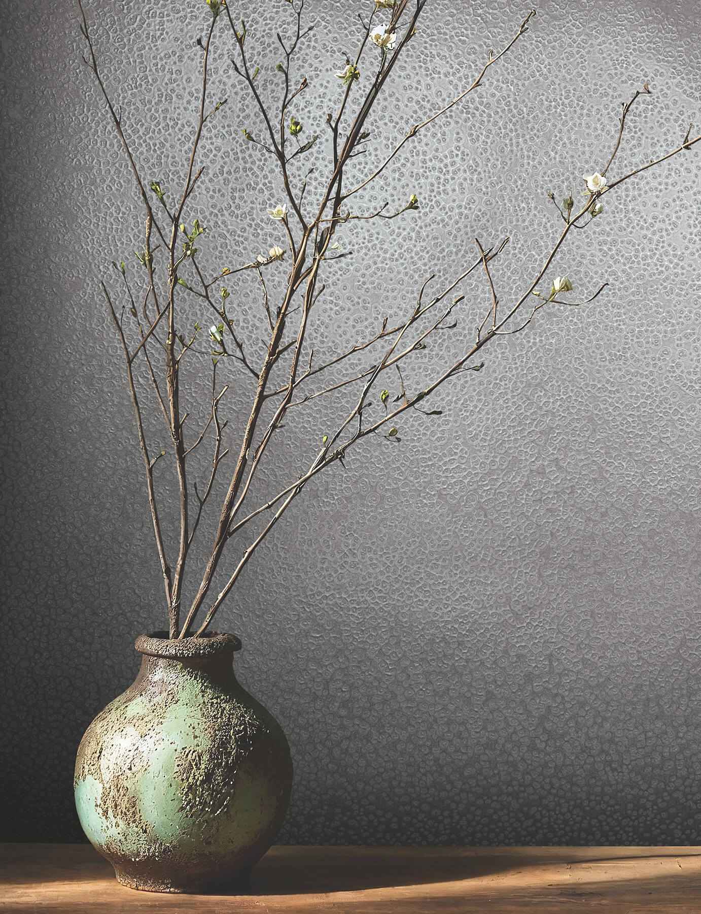 Hudson Pewter Hammered Metal Wallpaper - York Wallcoverings - MA34957 - York Wallcoverings Wallpaper