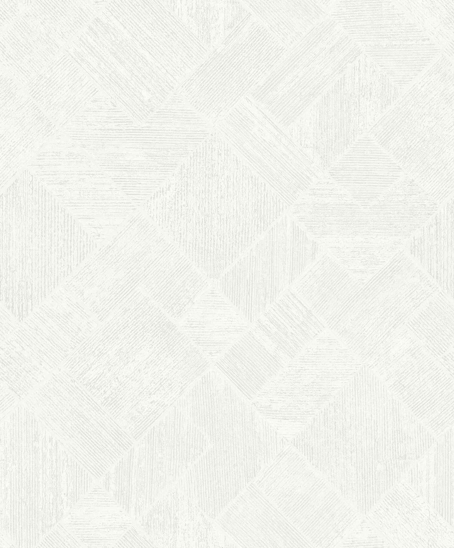 Marquetry White Tile Wallpaper - York Wallcoverings - MA35508