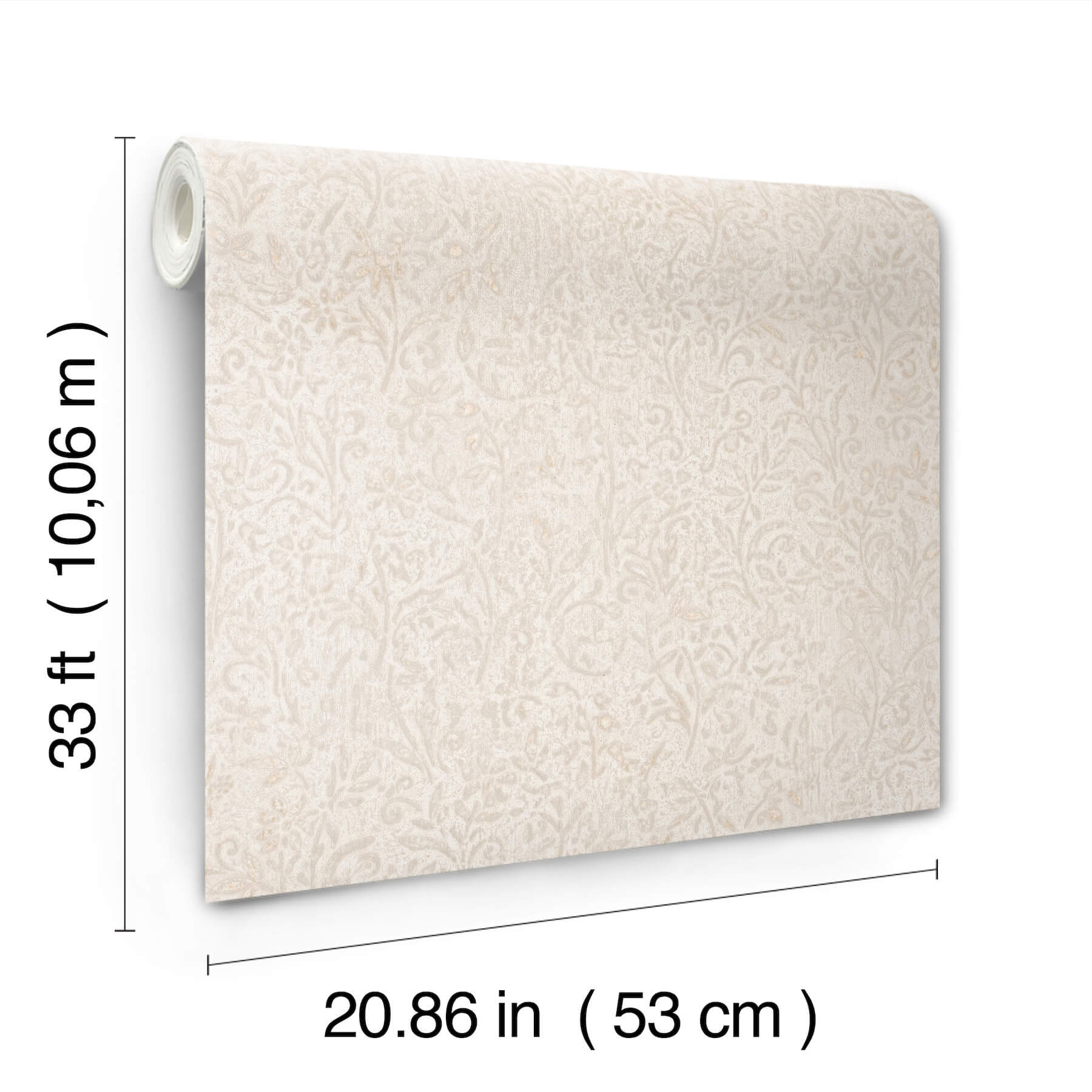 sculpted-floral-beige-relief-wallpaper-york-wallcoverings-ma35531 - York Wallcoverings Wallpaper
