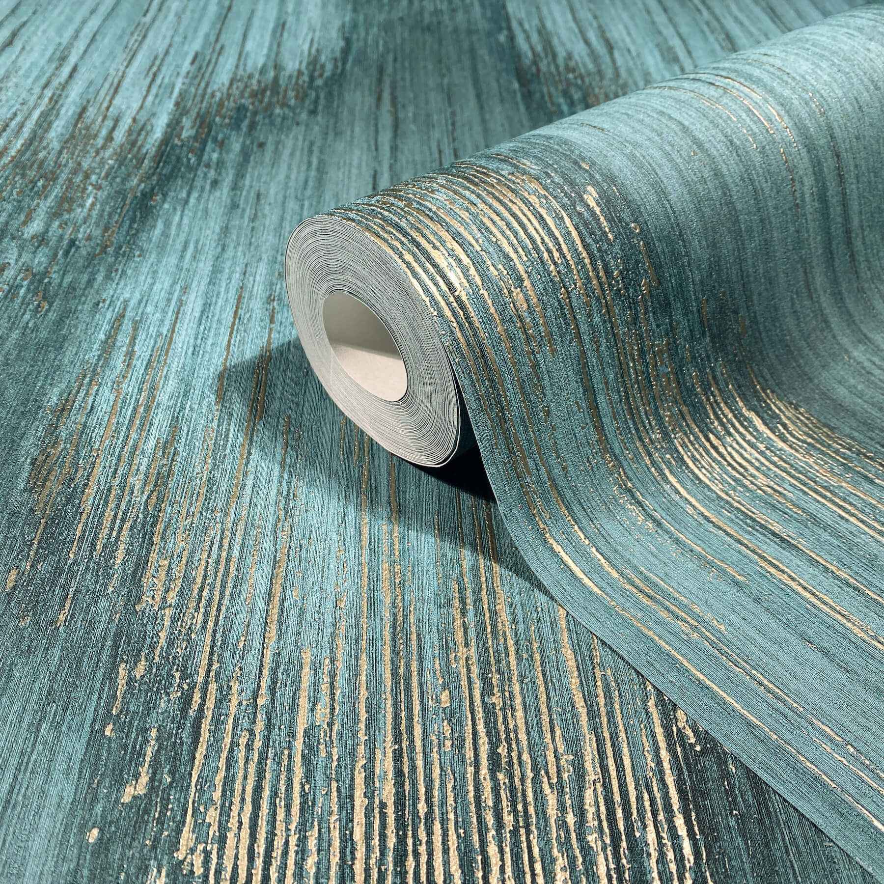 Starfall Teal Metallic Ikat Wallpaper - York Wallcoverings - MA35806 - York Wallcoverings Wallpaper