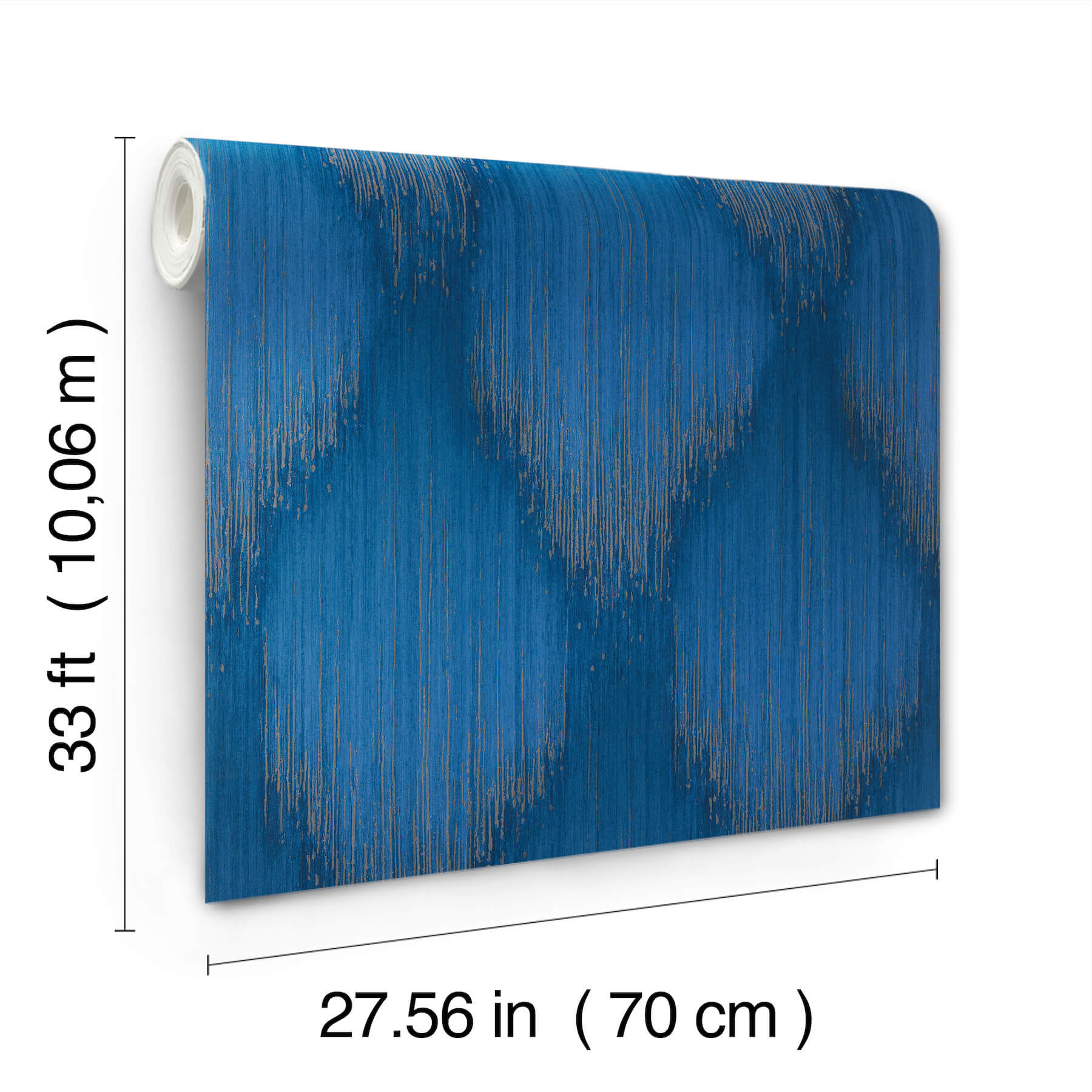starfall-sapphire-metallic-ikat-wallpaper-york-wallcoverings-ma35808 - York Wallcoverings Wallpaper