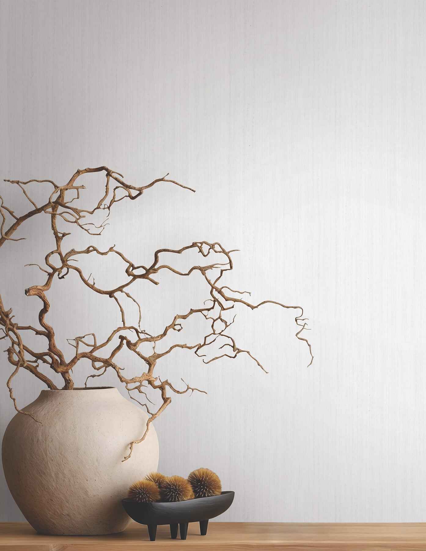 Indra White Striated Wallpaper - York Wallcoverings - MA35829 - York Wallcoverings Wallpaper