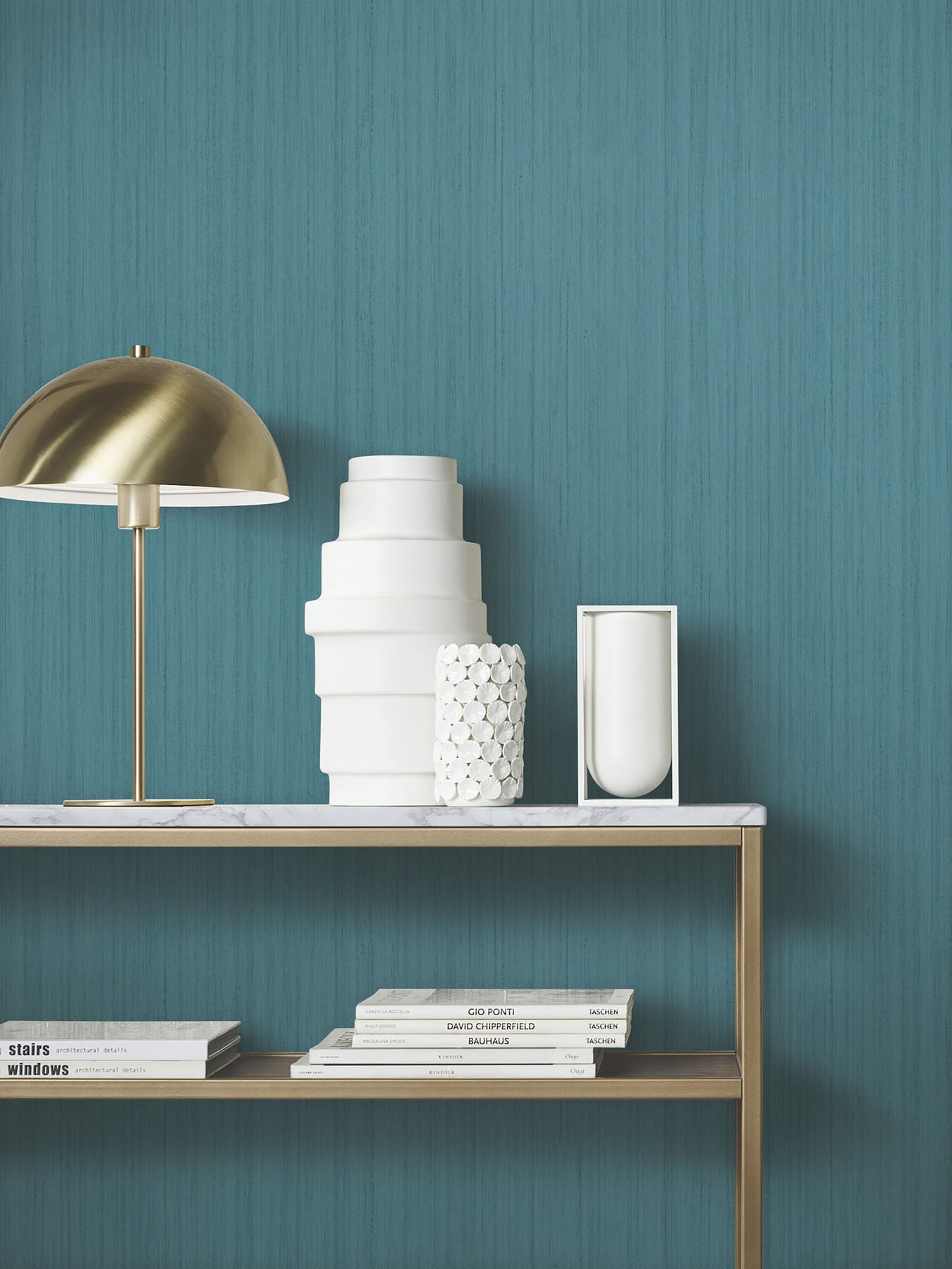 indra-teal-striated-wallpaper-york-wallcoverings-ma35838 - York Wallcoverings Wallpaper