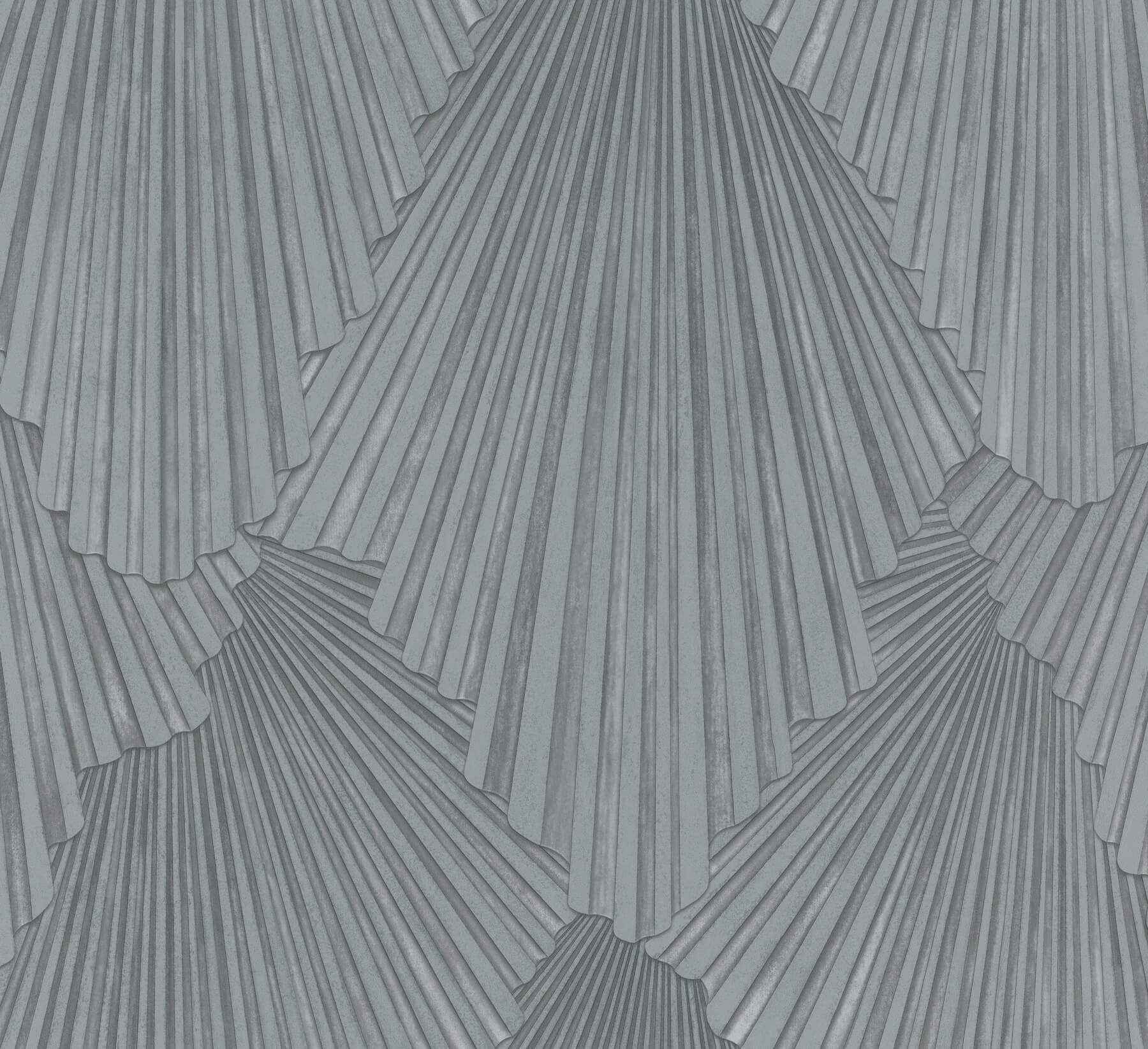 Lumiere Pewter Deco Geo Wallpaper - York Wallcoverings - MA35849
