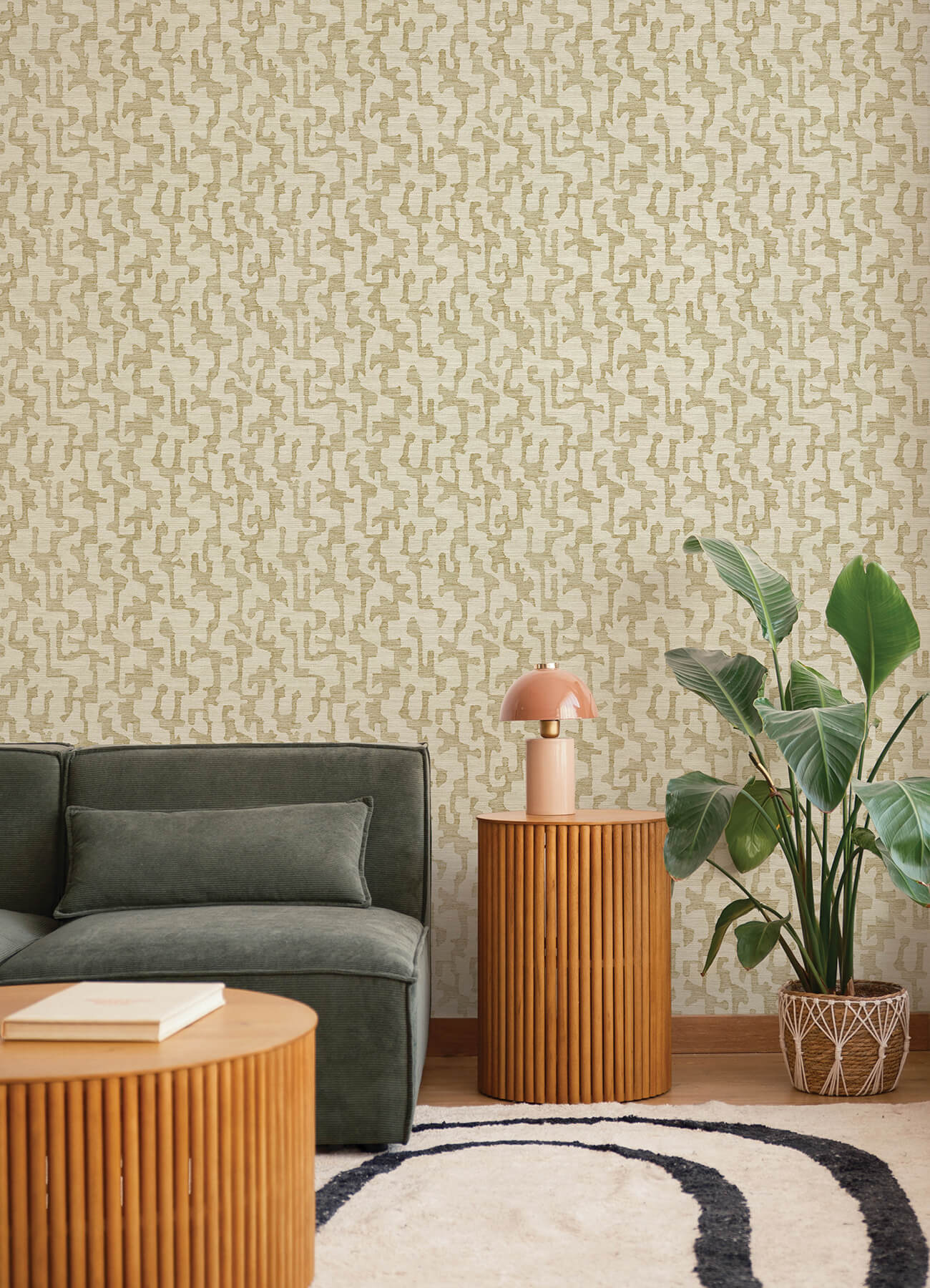 cipher-chestnut-geometric-faux-grasscloth-wallpaper-york-wallcoverings-4177-27700 - York Wallcoverings Wallpaper