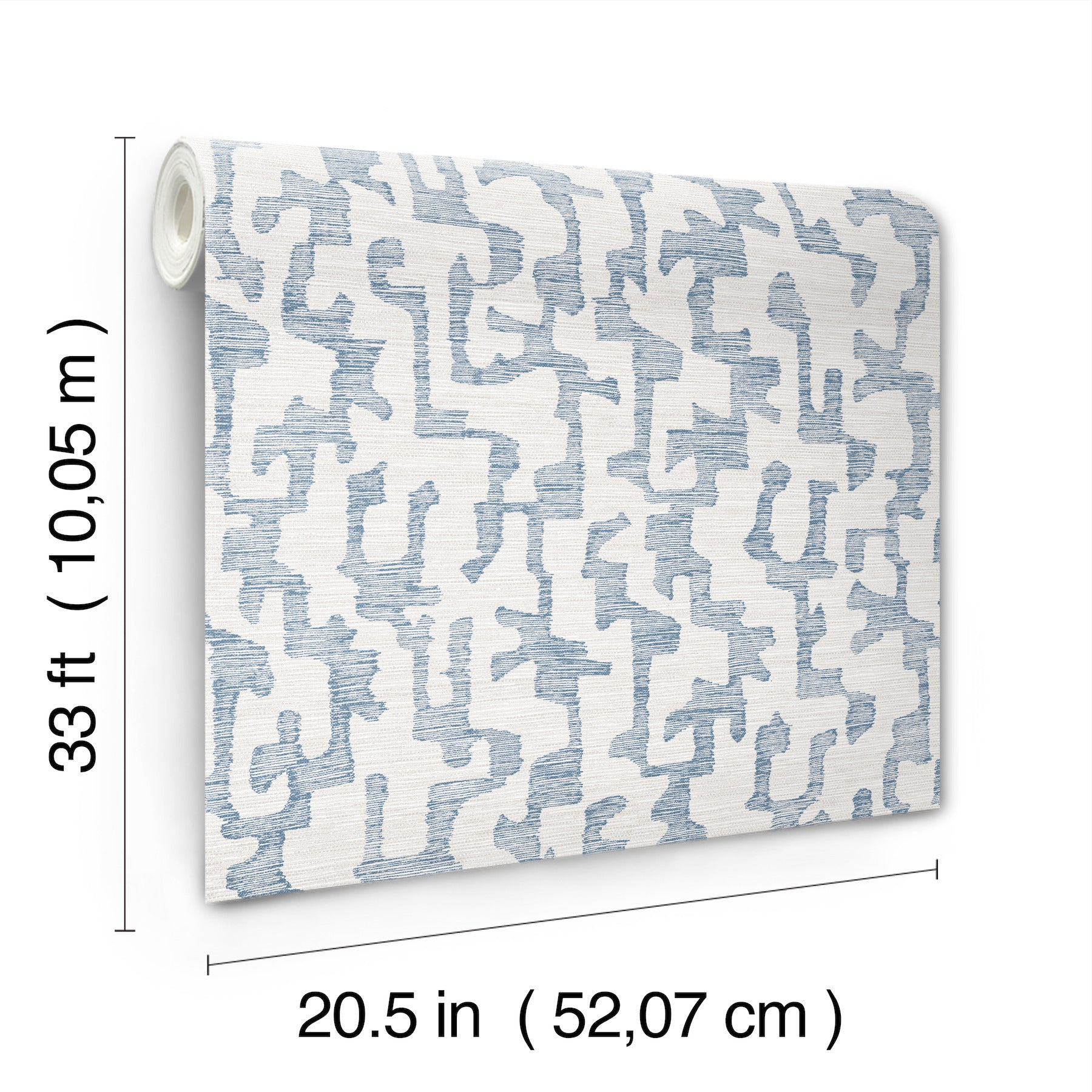 Cipher Blue Geometric Faux Grasscloth Wallpaper - York Wallcoverings - 4177-27701 - York Wallcoverings Wallpaper