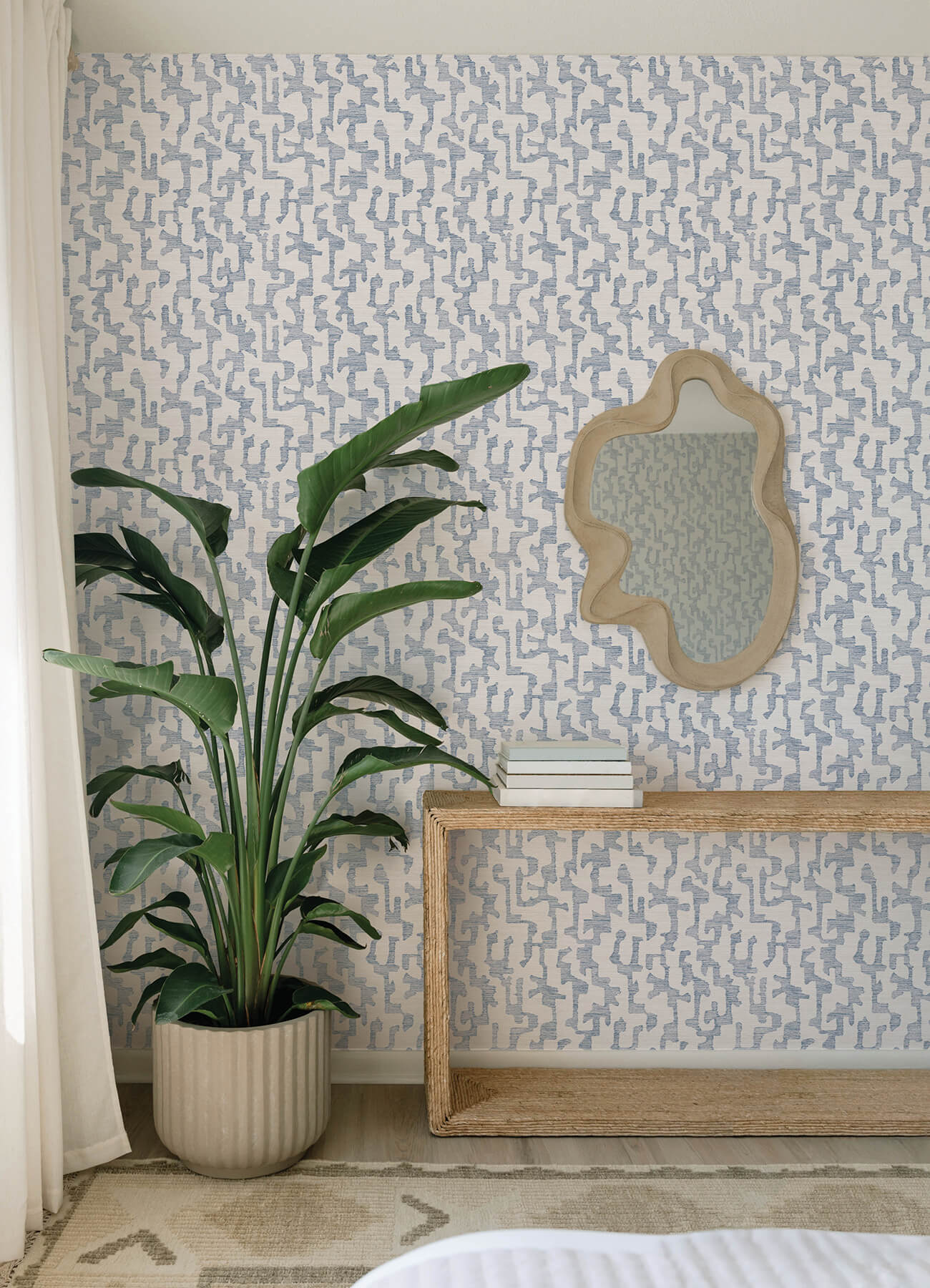 cipher-blue-geometric-faux-grasscloth-wallpaper-york-wallcoverings-4177-27701 - York Wallcoverings Wallpaper