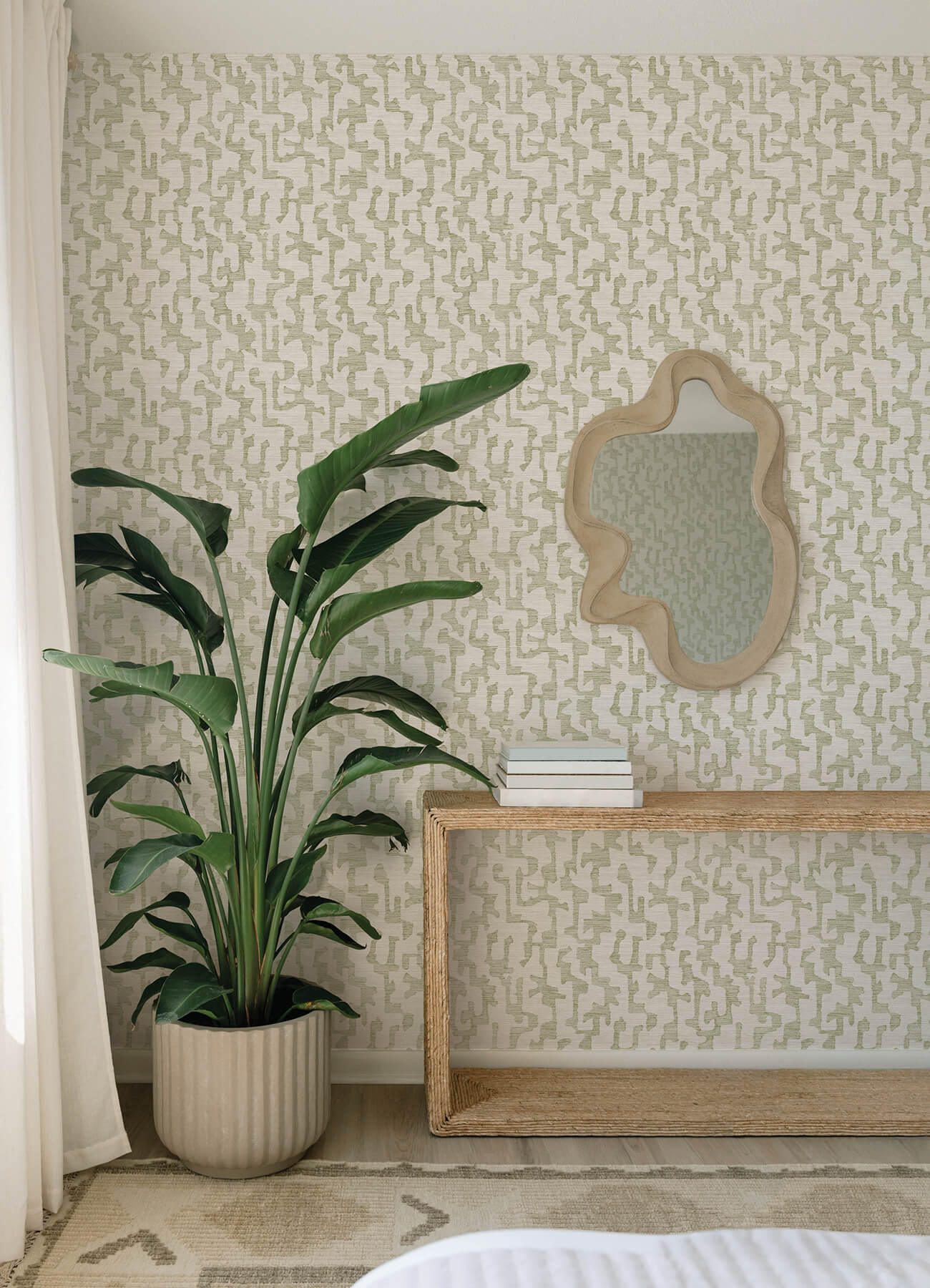 cipher-moss-geometric-faux-grasscloth-wallpaper-york-wallcoverings-4177-27702 - York Wallcoverings Wallpaper