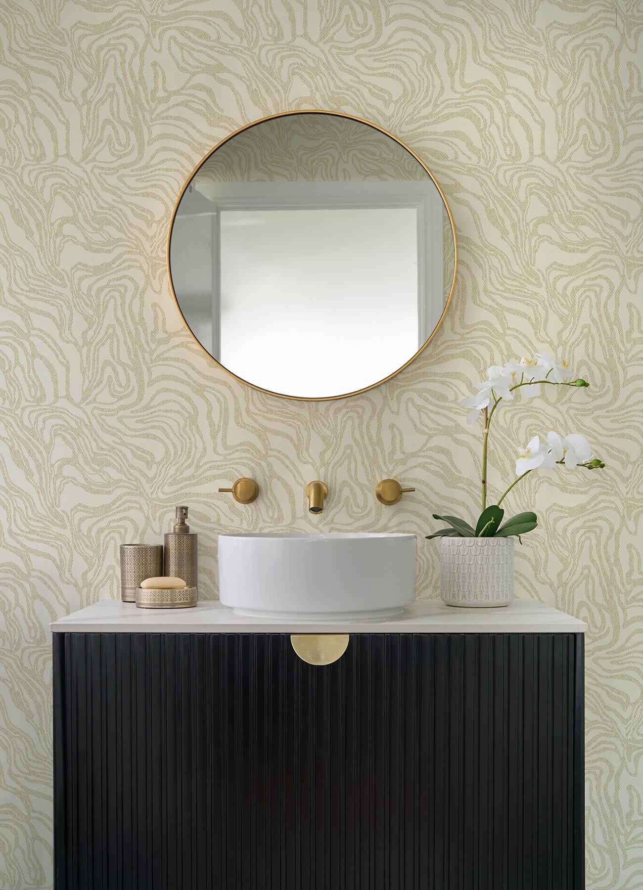 Massar Gold Modern Marbled Wallpaper - York Wallcoverings - 4177-27705