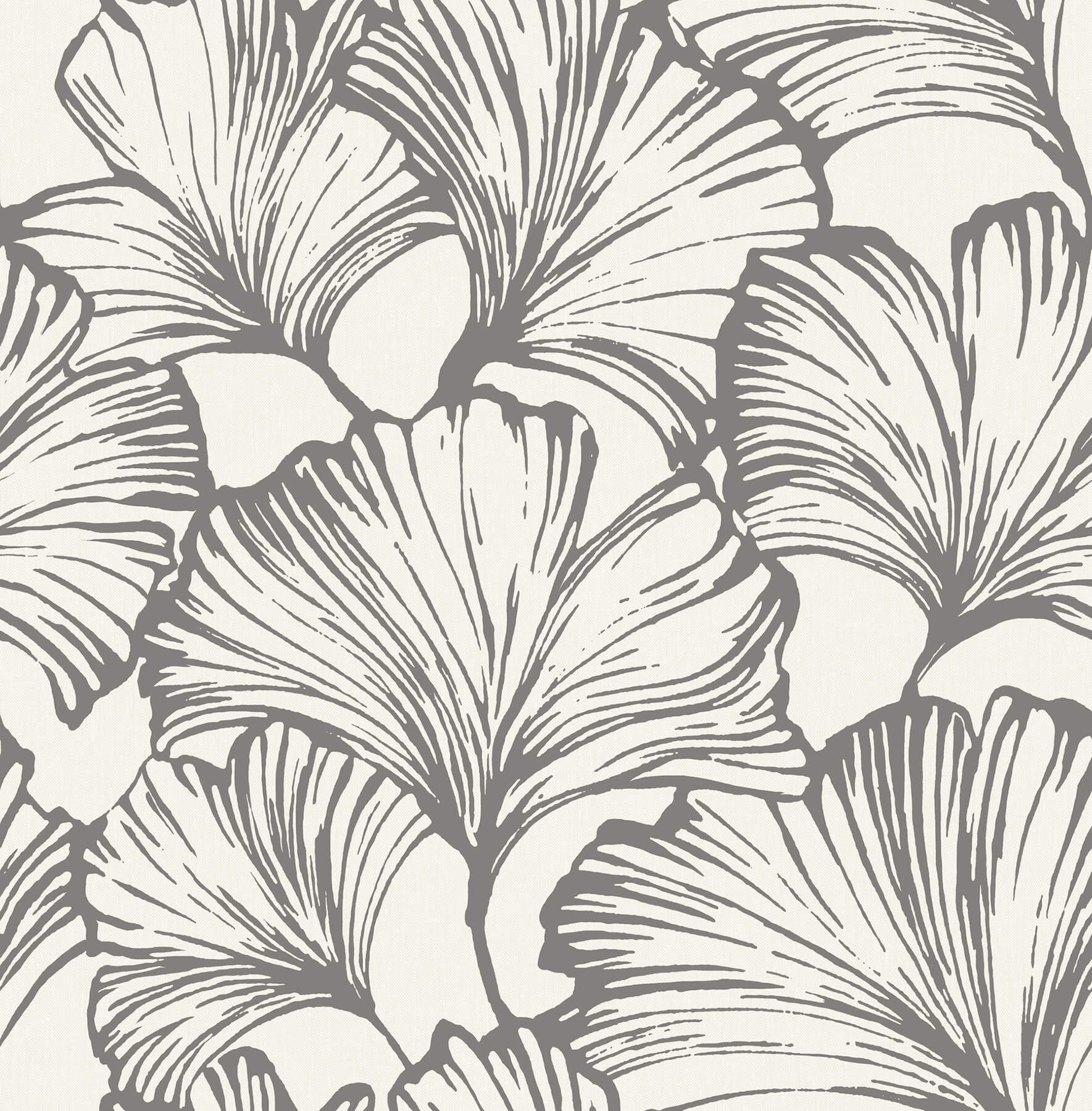 kyoto-charcoal-ginkgo-leaf-wallpaper-york-wallcoverings-4177-27713 - York Wallcoverings Papel pintado