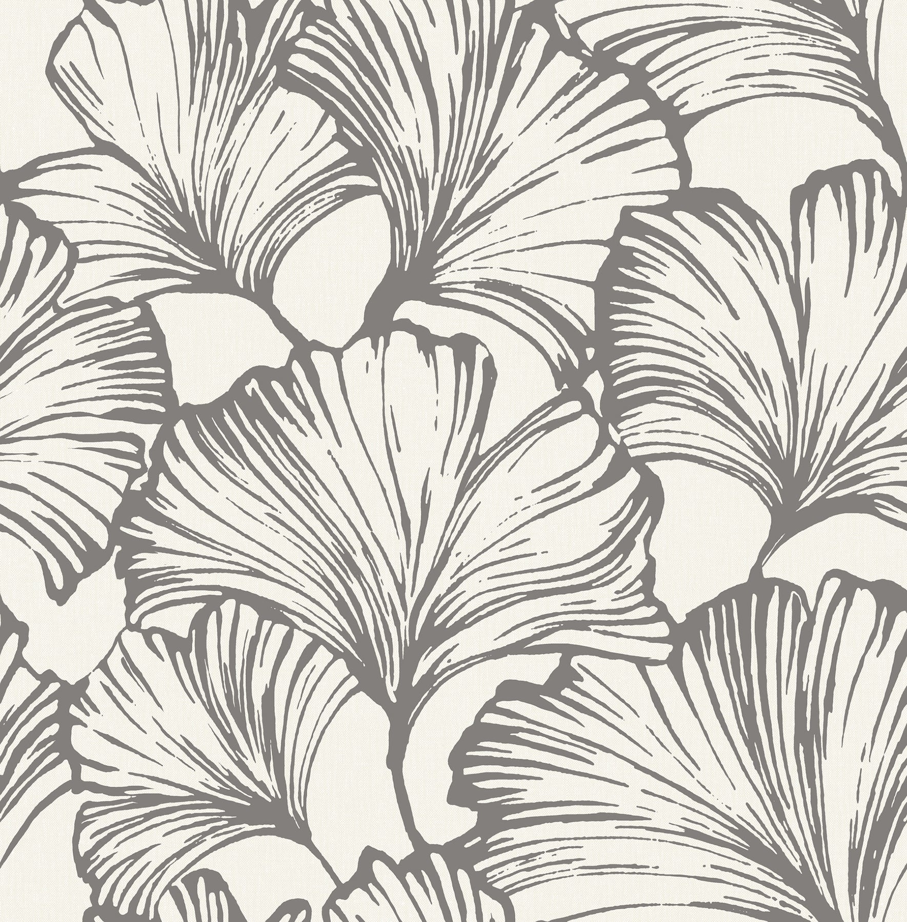 kyoto-charcoal-ginkgo-leaf-wallpaper-york-wallcoverings-4177-27713 - York Wallcoverings Wallpaper