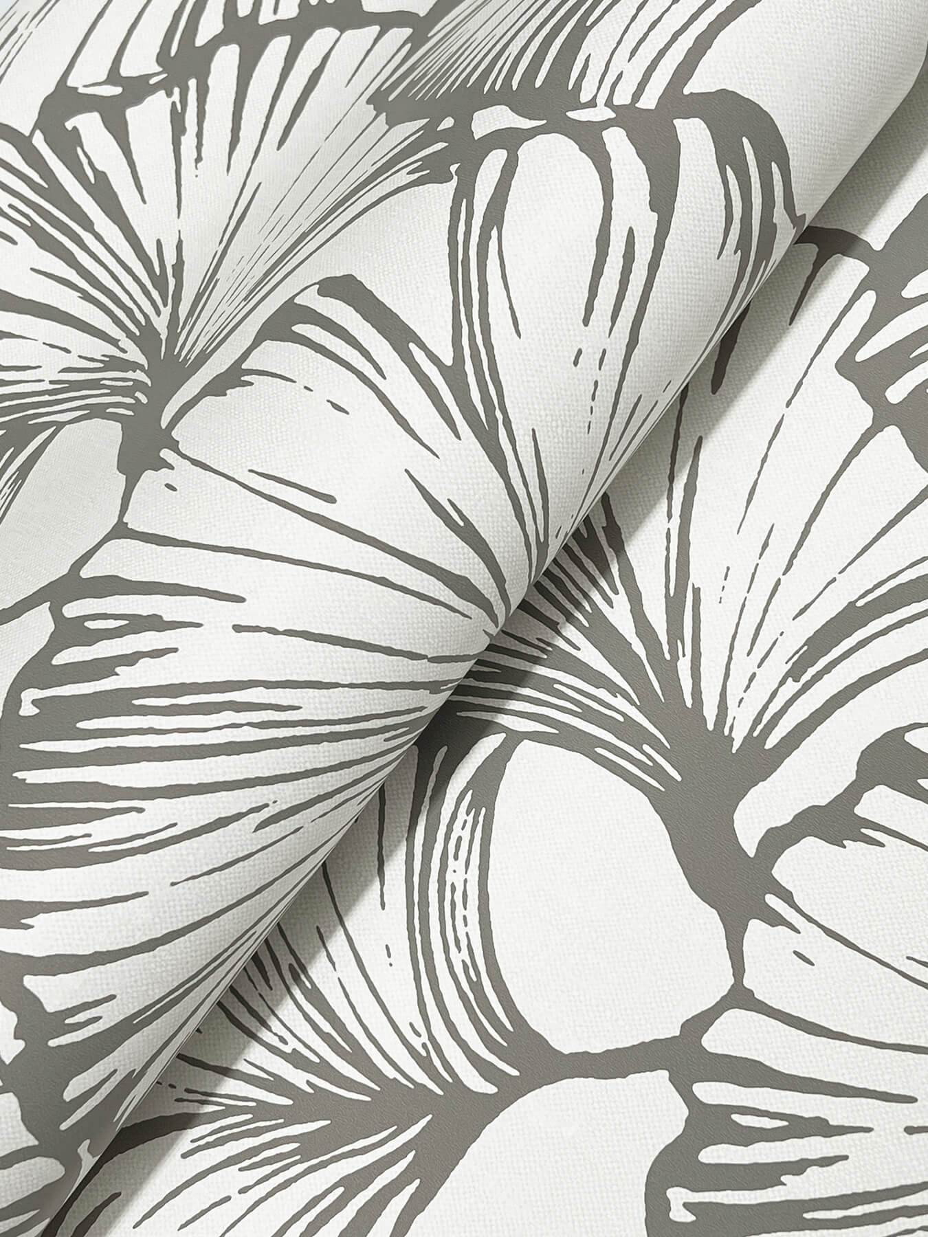 kyoto-charcoal-ginkgo-leaf-wallpaper-york-wallcoverings-4177-27713 - York Wallcoverings Papel pintado