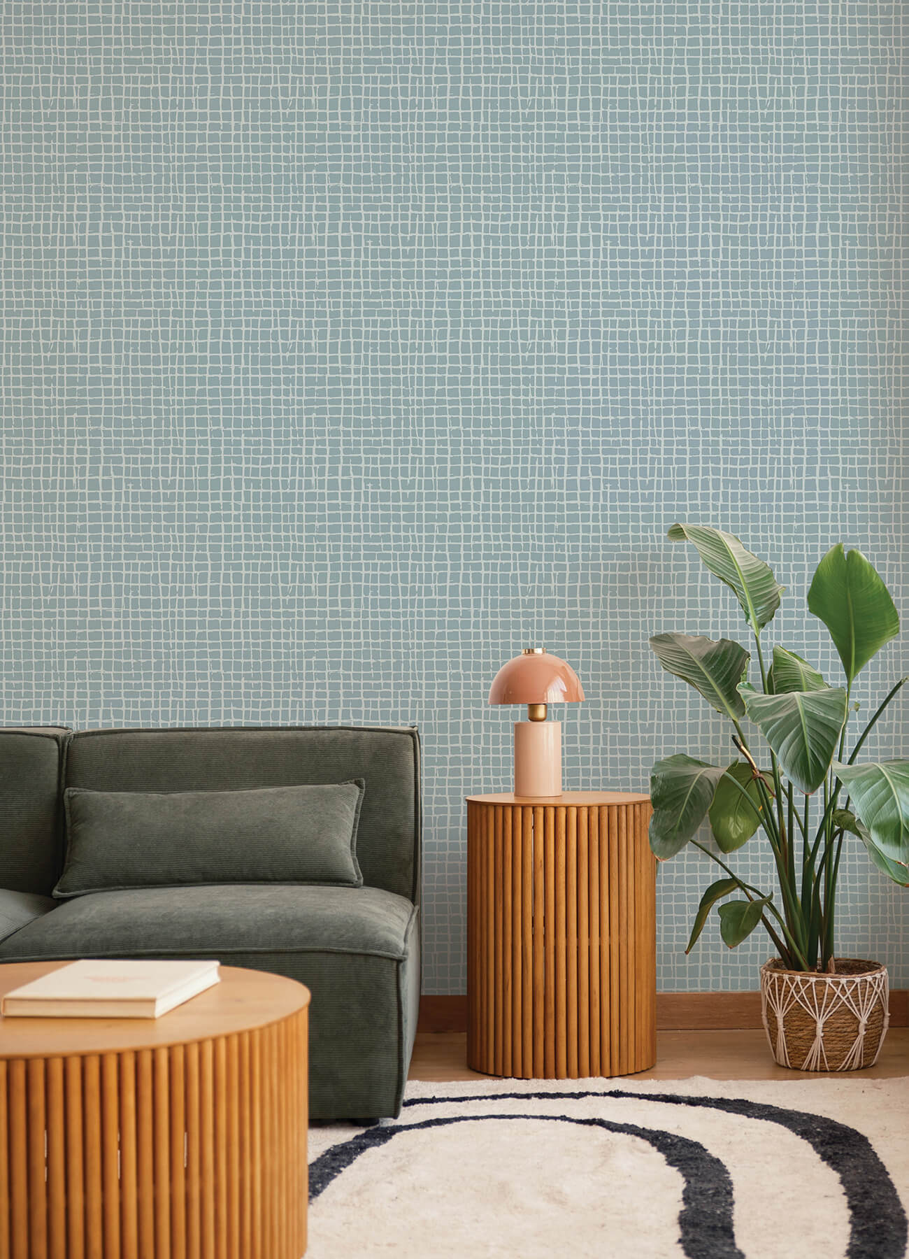 albin-sky-blue-gridline-wallpaper-york-wallcoverings-4177-27715 - York Wallcoverings Papel pintado