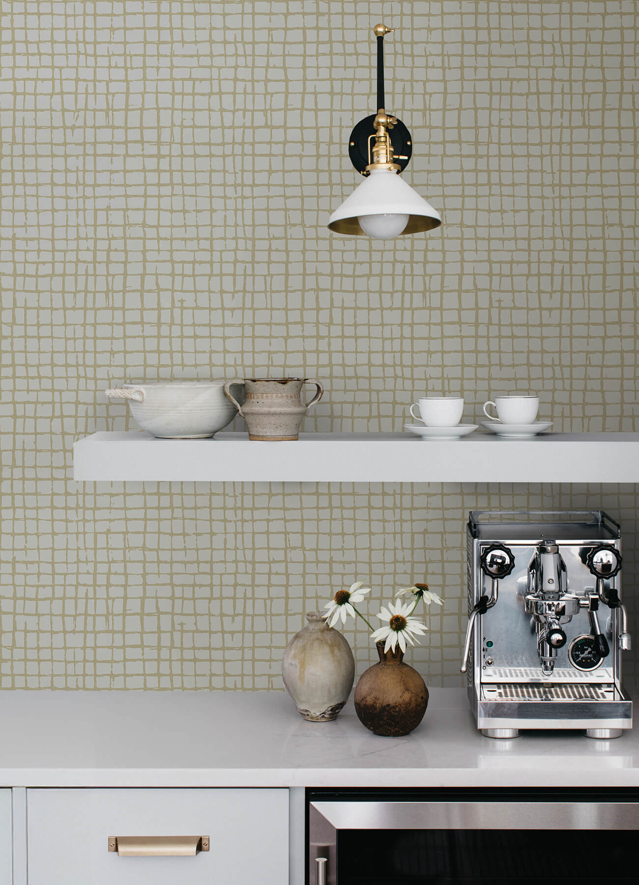 albin-pearl-gridline-wallpaper-york-wallcoverings-4177-27717 - York Wallcoverings Papel pintado