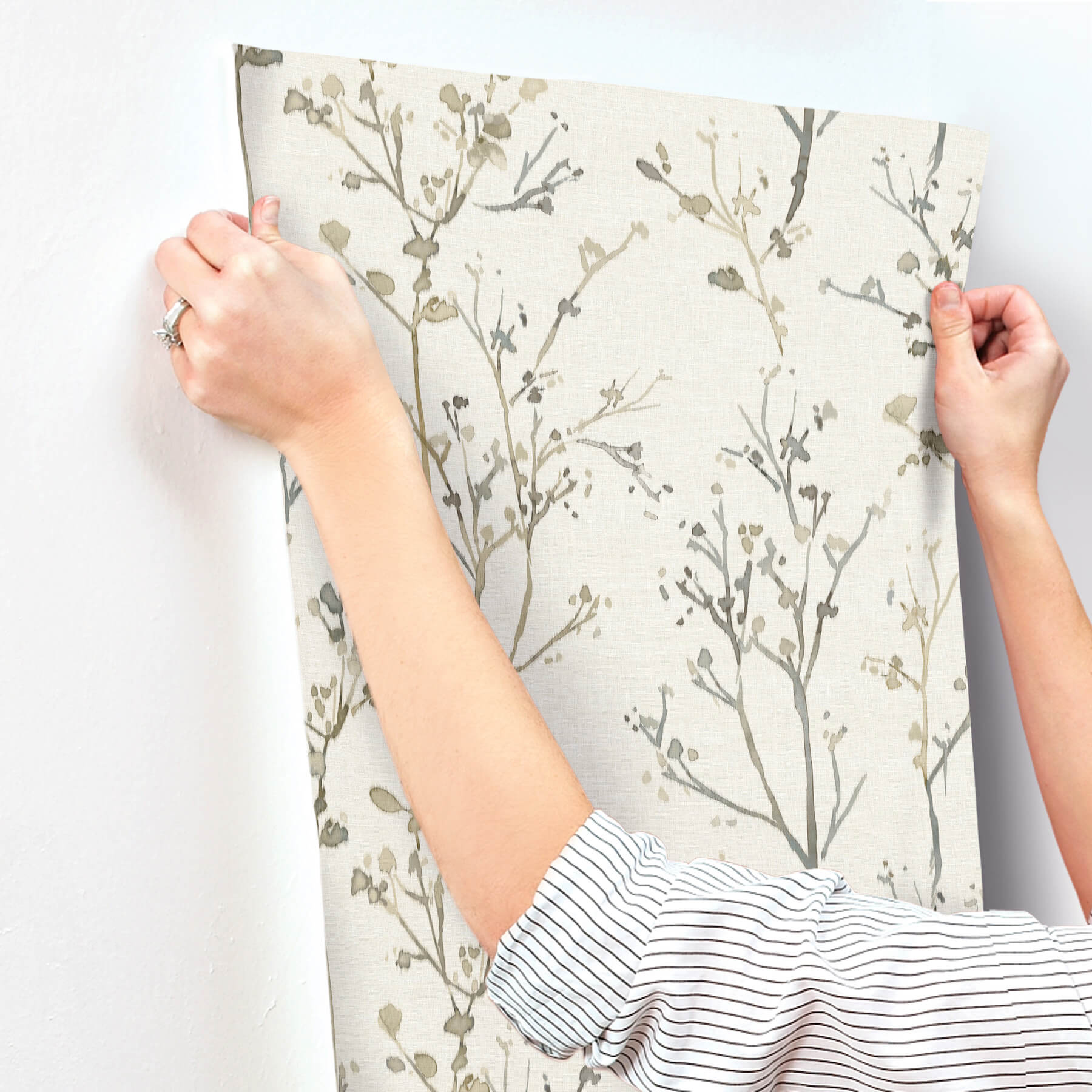 silverling-neutral-budding-branches-wallpaper-york-wallcoverings-4177-27720 - York Wallcoverings Papel pintado