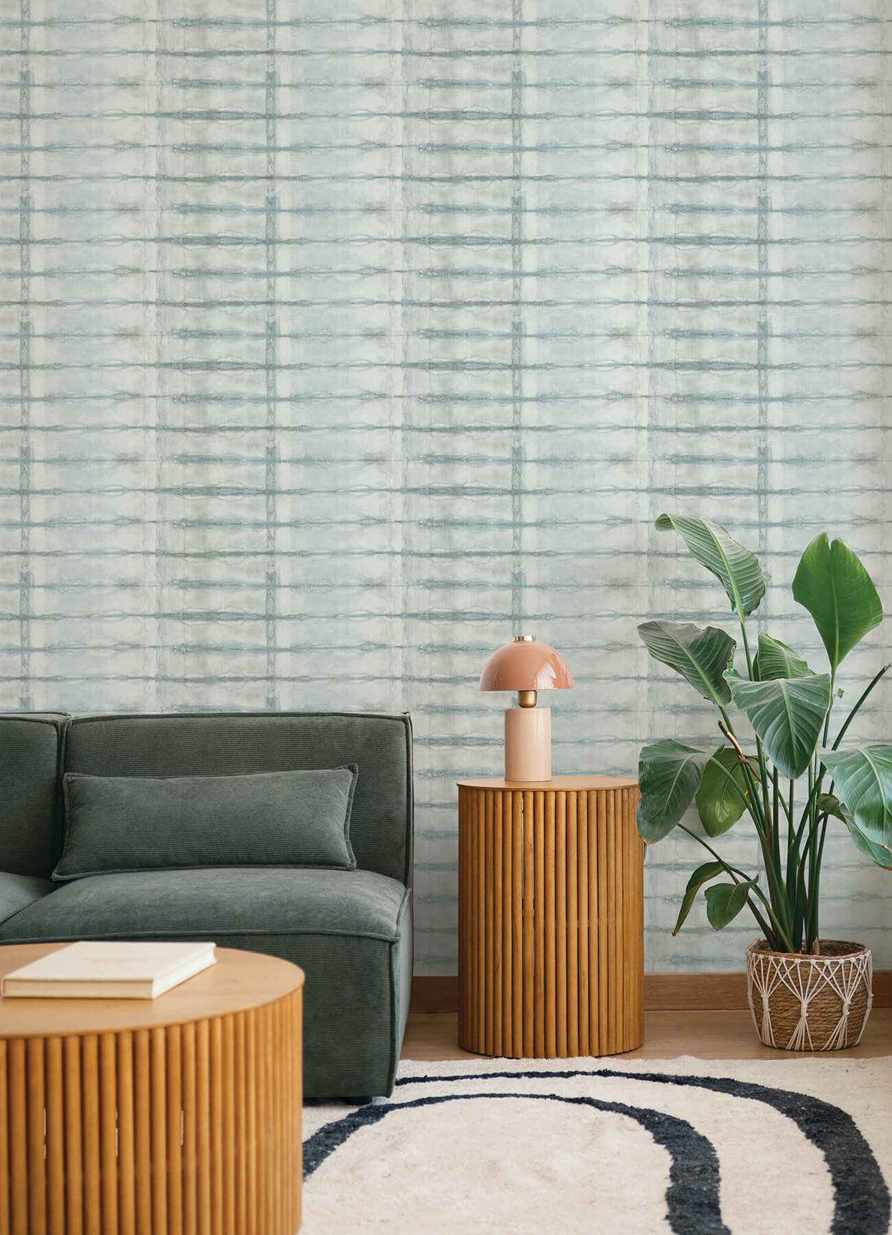 Modulus Denim Geometric Stripe Wallpaper - York Wallcoverings - 4177-27727 - York Wallcoverings Wallpaper