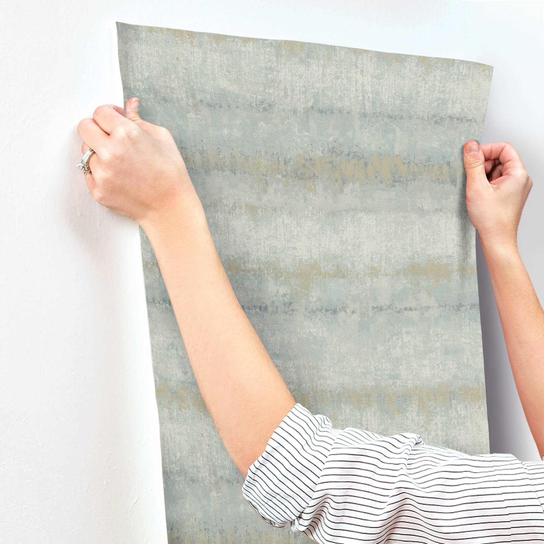 morningtide-light-blue-textured-stripe-wallpaper-york-wallcoverings-4177-27733 - York Wallcoverings Papel pintado
