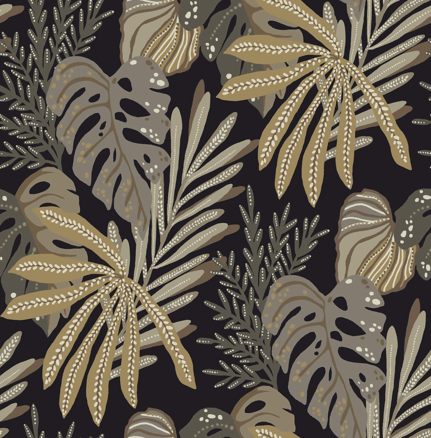 alocasia-neutral-tropical-foliage-wallpaper-york-wallcoverings-4177-27736 - York Wallcoverings Wallpaper