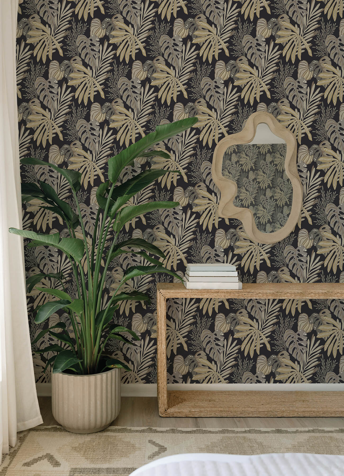 alocasia-neutral-tropical-foliage-wallpaper-york-wallcoverings-4177-27736 - York Wallcoverings Papel pintado