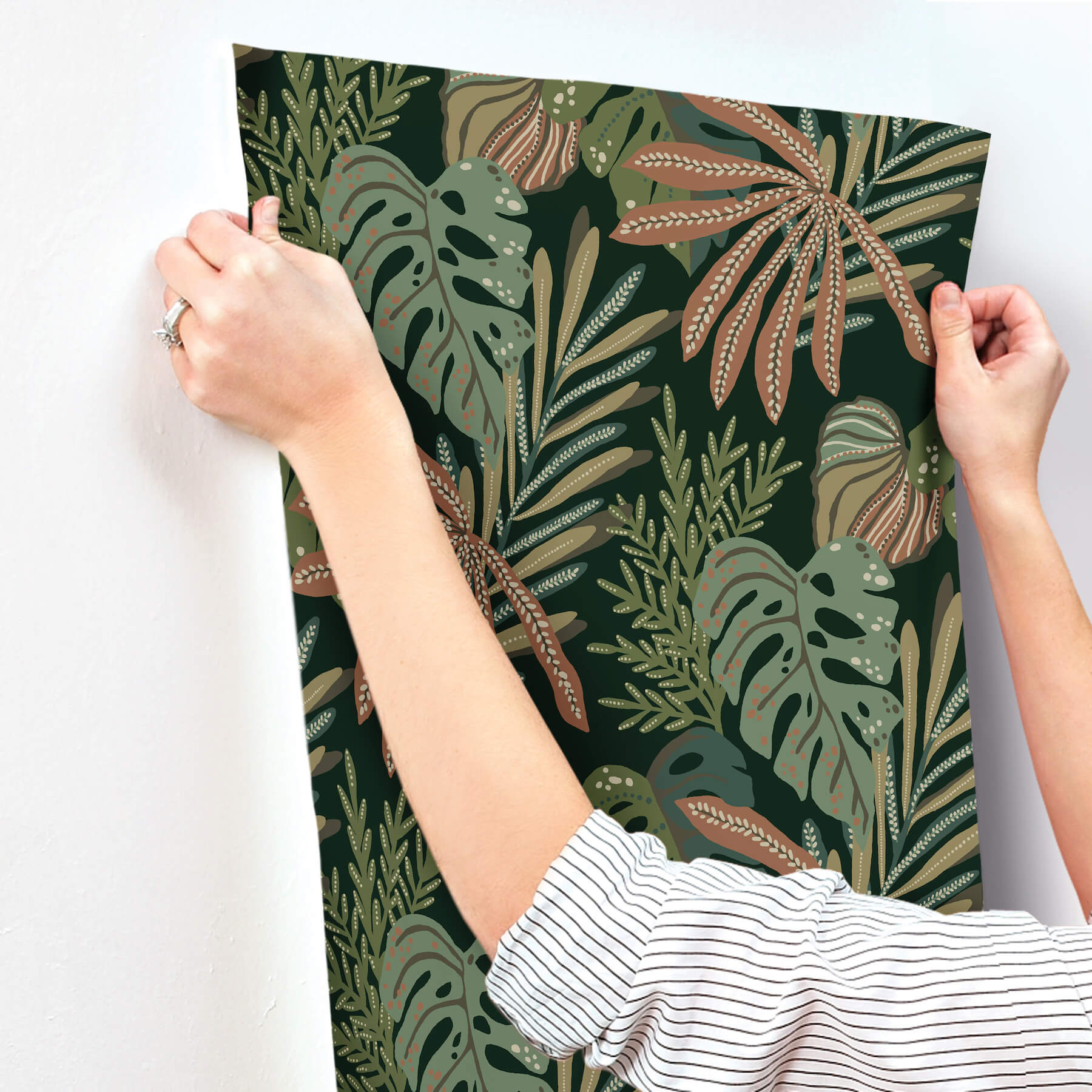 alocasia-multicolor-tropical-foliage-wallpaper-york-wallcoverings-4177-27737 - York Wallcoverings Papel pintado