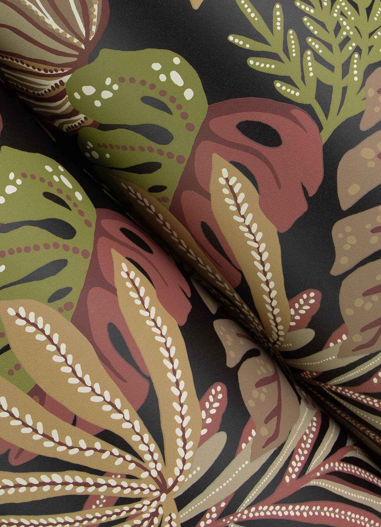Alocasia Burgundy Tropical Foliage Wallpaper - York Wallcoverings - 4177-27738 - York Wallcoverings Wallpaper