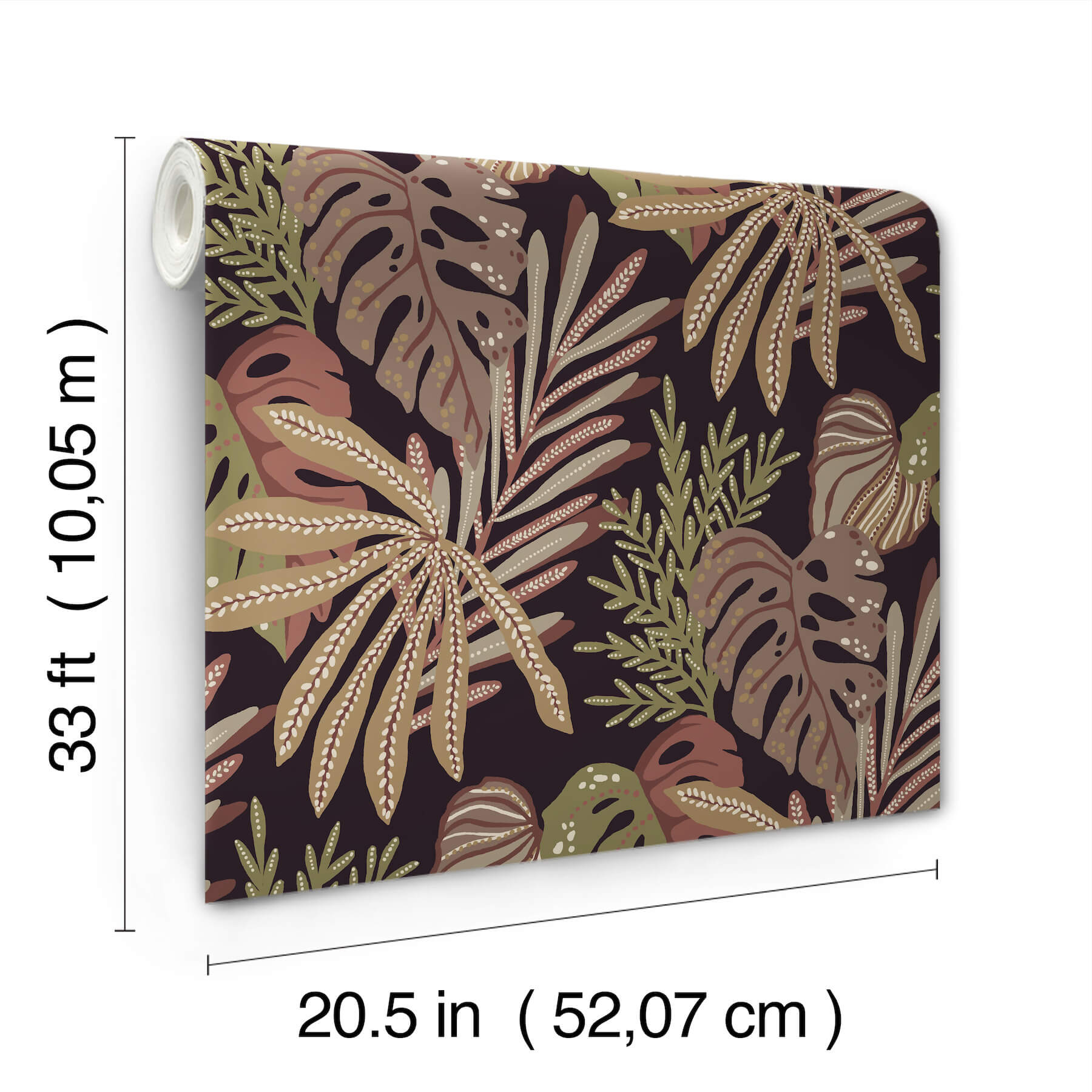alocasia-burgundy-tropical-foliage-wallpaper-york-wallcoverings-4177-27738 - York Wallcoverings Papel pintado