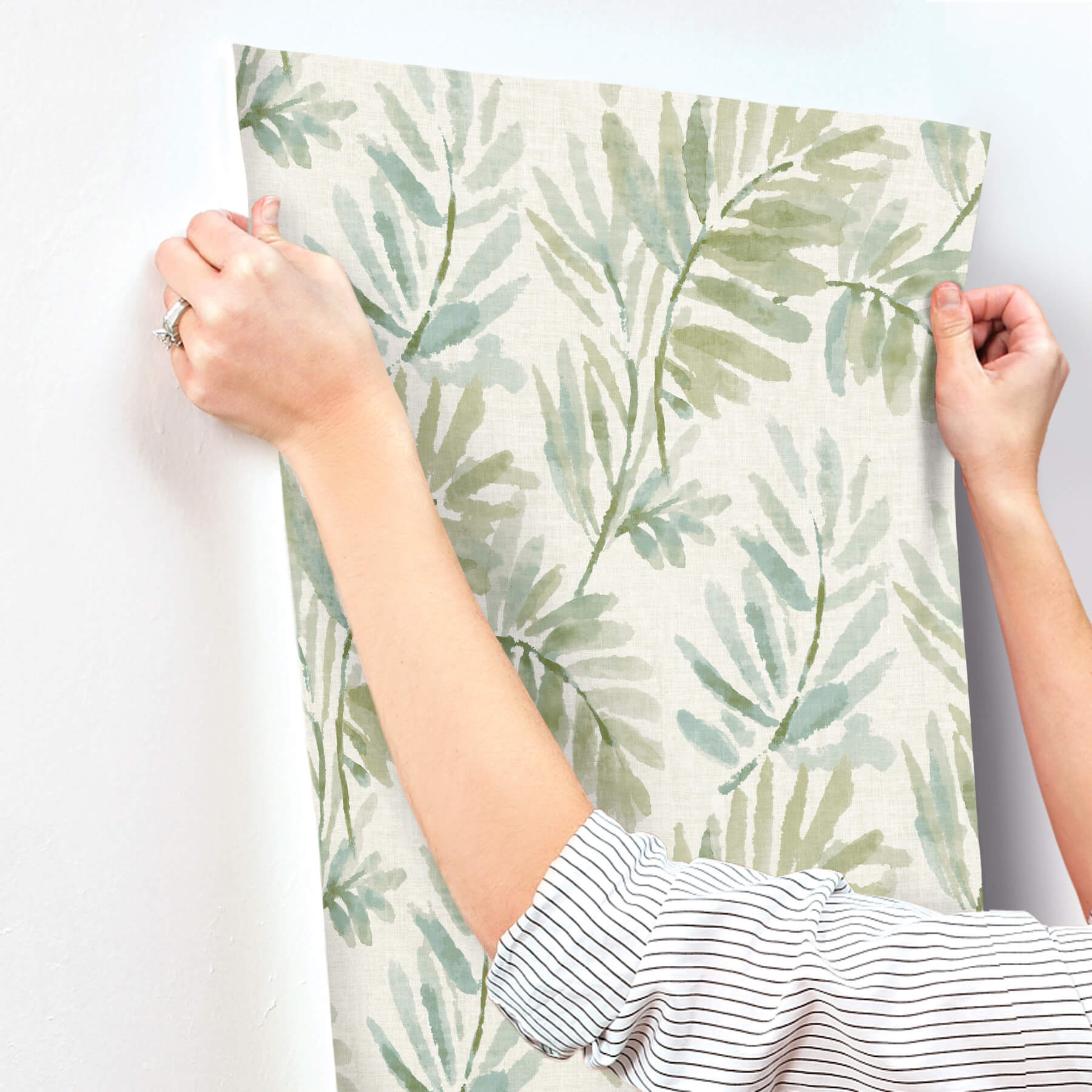 serenade-sea-green-ferns-wallpaper-york-wallcoverings-4177-27744 - York Wallcoverings Wallpaper
