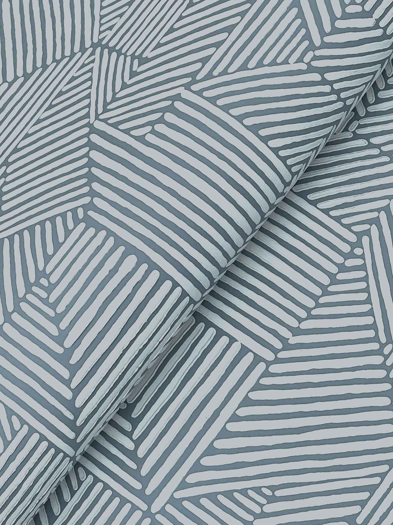 Crescendo Blue Block Geometric Wallpaper - York Wallcoverings - 4177-83304 - York Wallcoverings Wallpaper