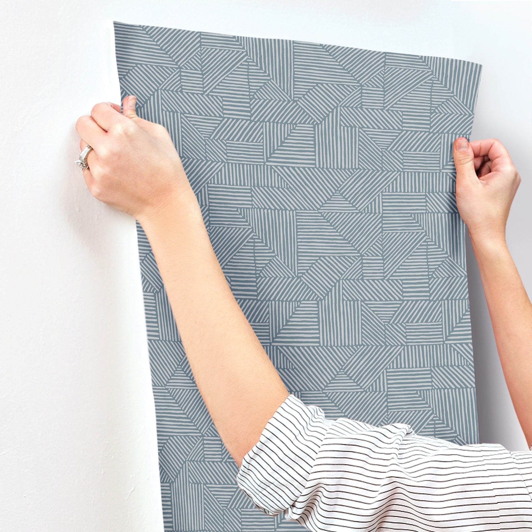 crescendo-blue-block-geometric-wallpaper-york-wallcoverings-4177-83304 - York Wallcoverings Wallpaper