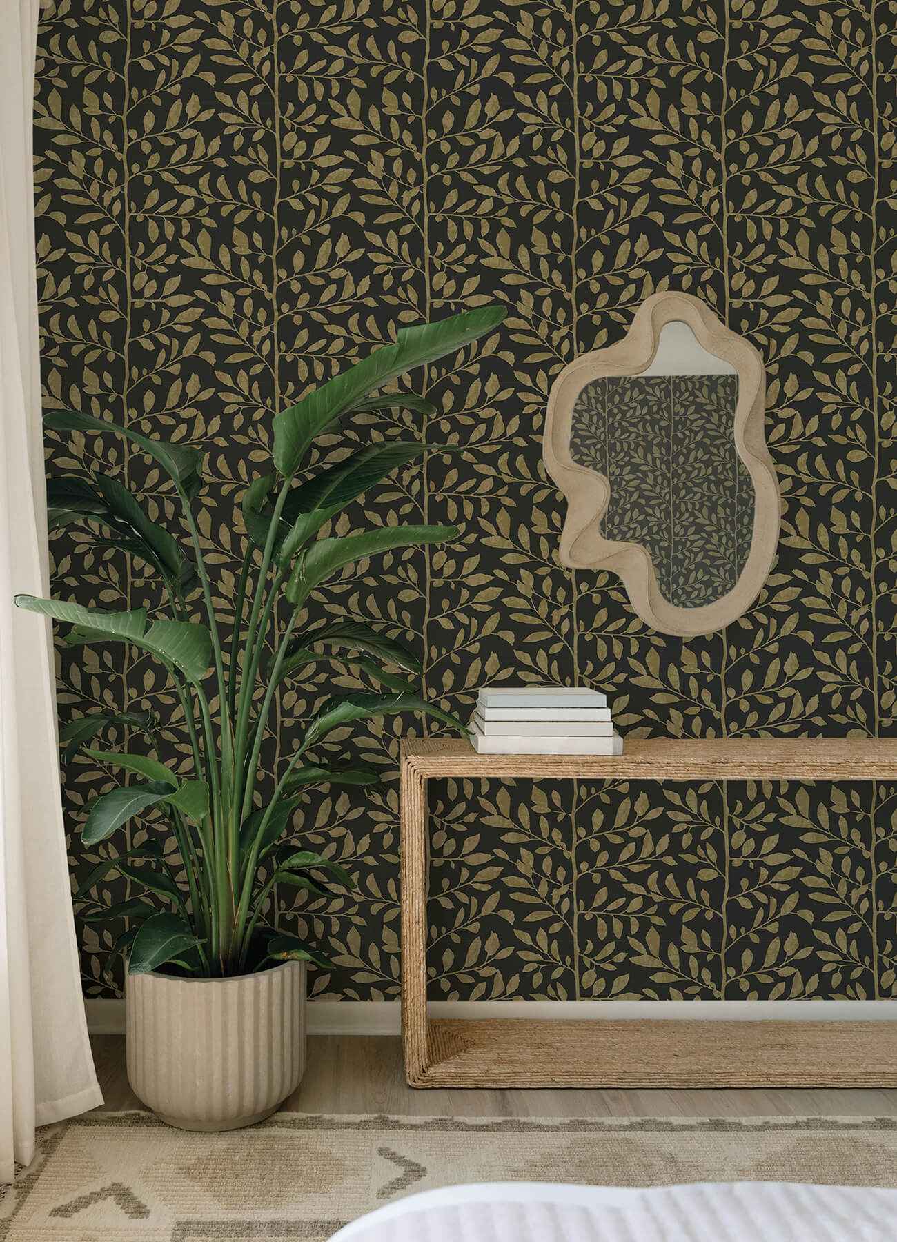 Sagecrest Black Sapling Wallpaper - York Wallcoverings - 4177-83306 - York Wallcoverings Wallpaper