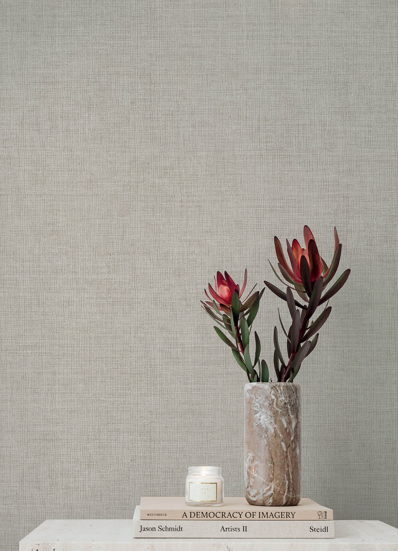 alba-beige-open-weave-wallpaper-york-wallcoverings-4193-7403 - York Wallcoverings Papel pintado