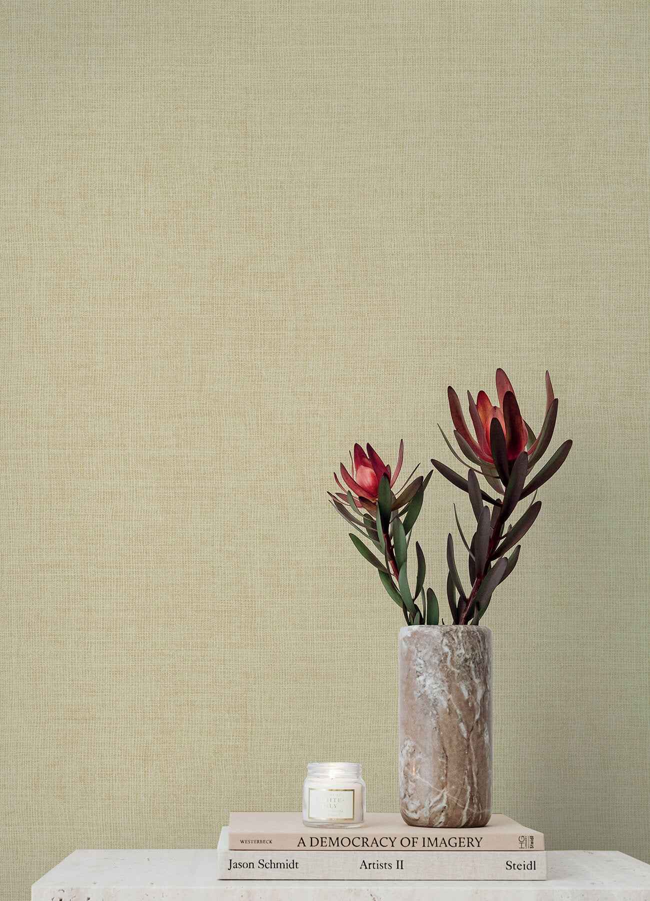 Alba Cream Open Weave Wallpaper - York Wallcoverings - 4193-7404