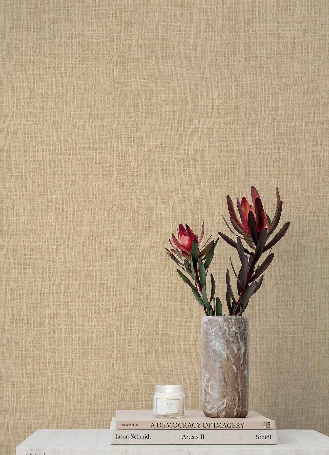 Alba Light Yellow Open Weave Wallpaper - York Wallcoverings - 4193-7405