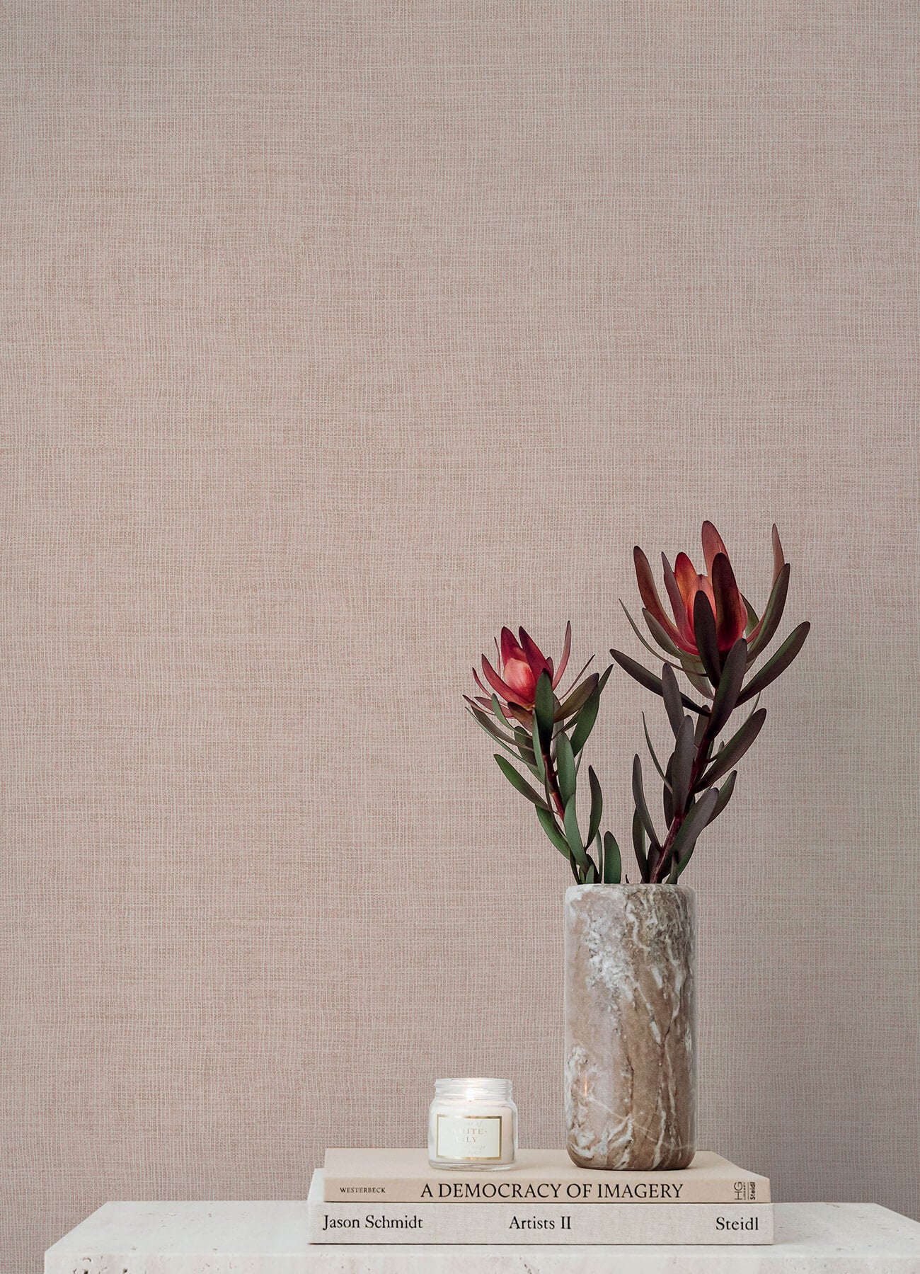 alba-blush-open-weave-wallpaper-york-wallcoverings-4193-7406 - York Wallcoverings Papel pintado