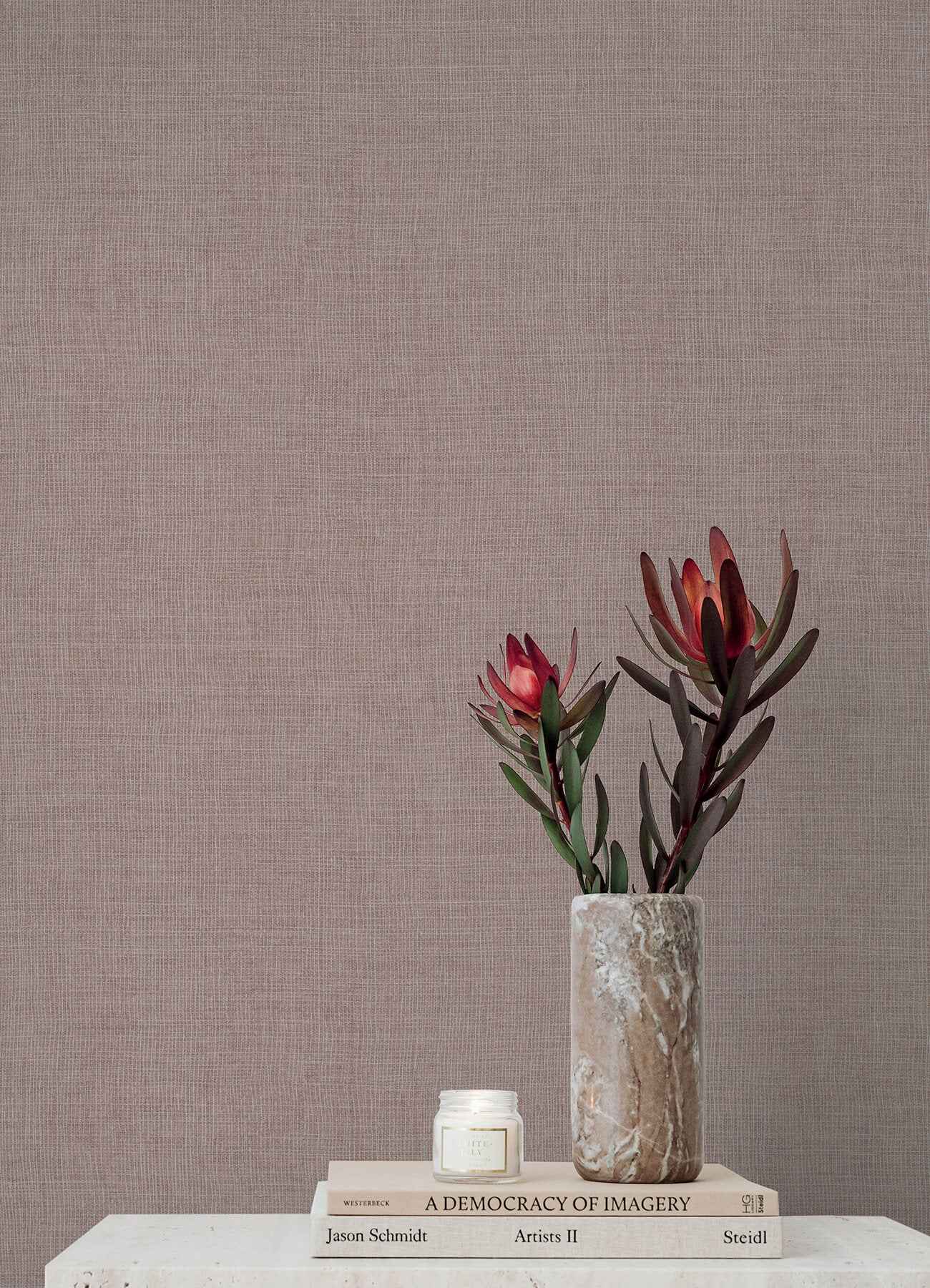 Alba Rose Open Weave Wallpaper - York Wallcoverings - 4193-7407