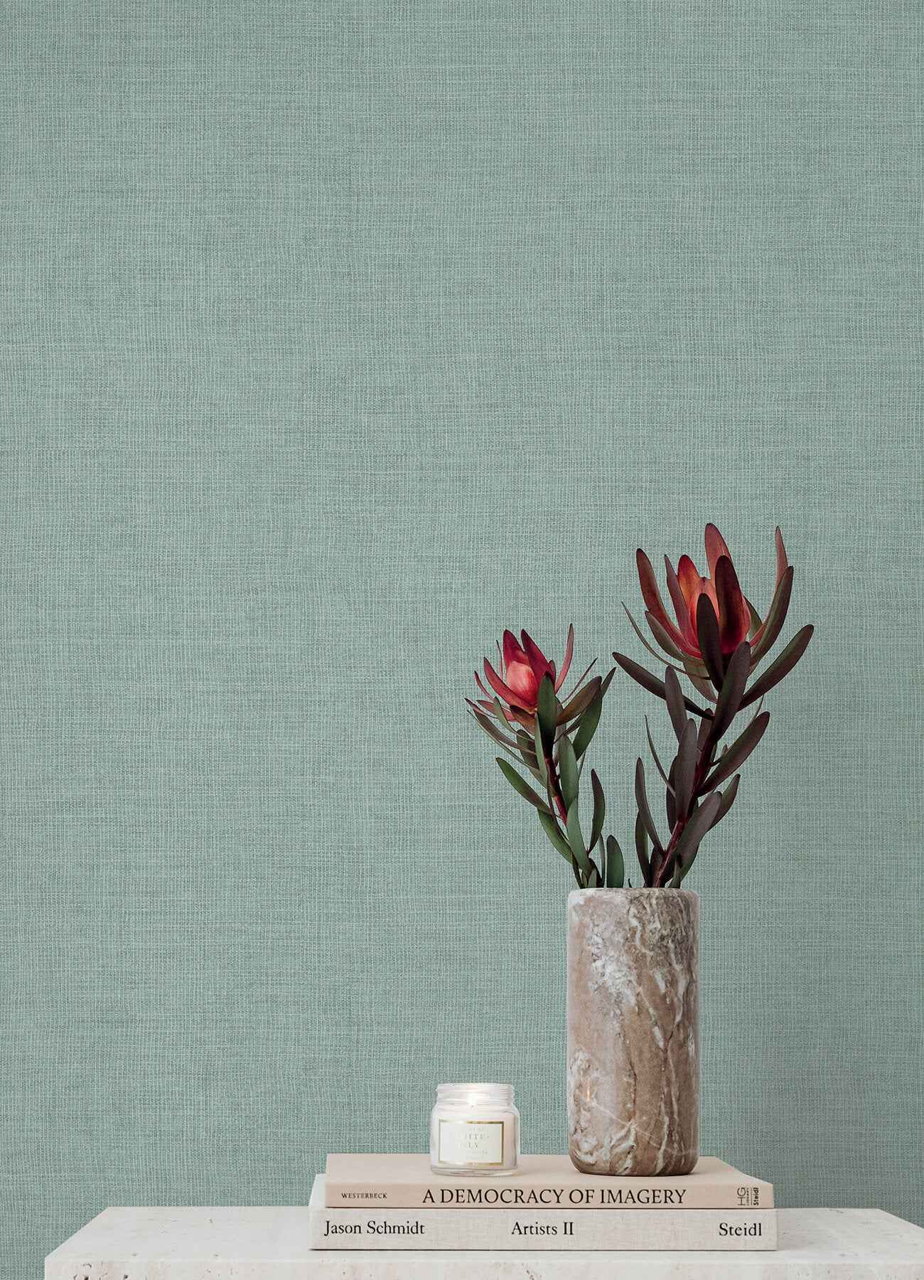 Alba Light Blue Open Weave Wallpaper - York Wallcoverings - 4193-7410