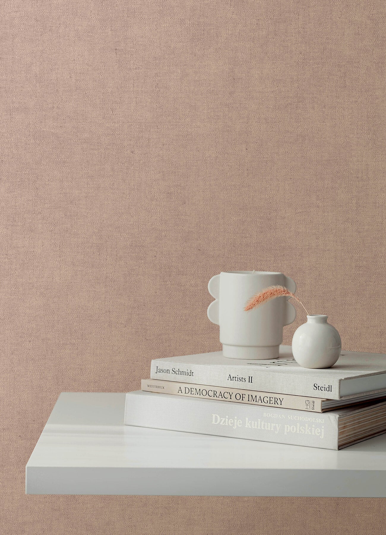 nuovo-rose-faux-linen-wallpaper-york-wallcoverings-4193-7426 - York Wallcoverings Papel pintado