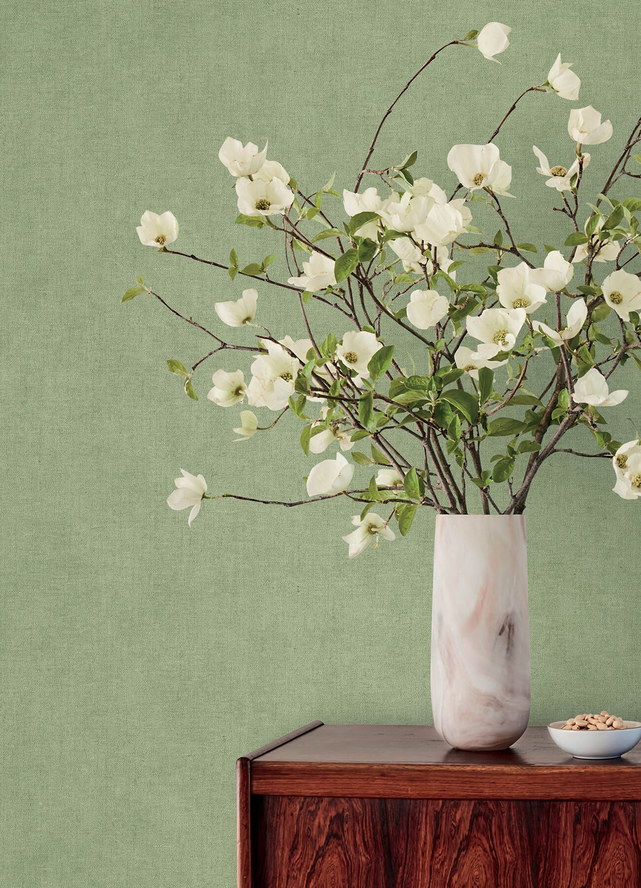 nuovo-light-green-faux-linen-wallpaper-york-wallcoverings-4193-7431 - York Wallcoverings Papel pintado