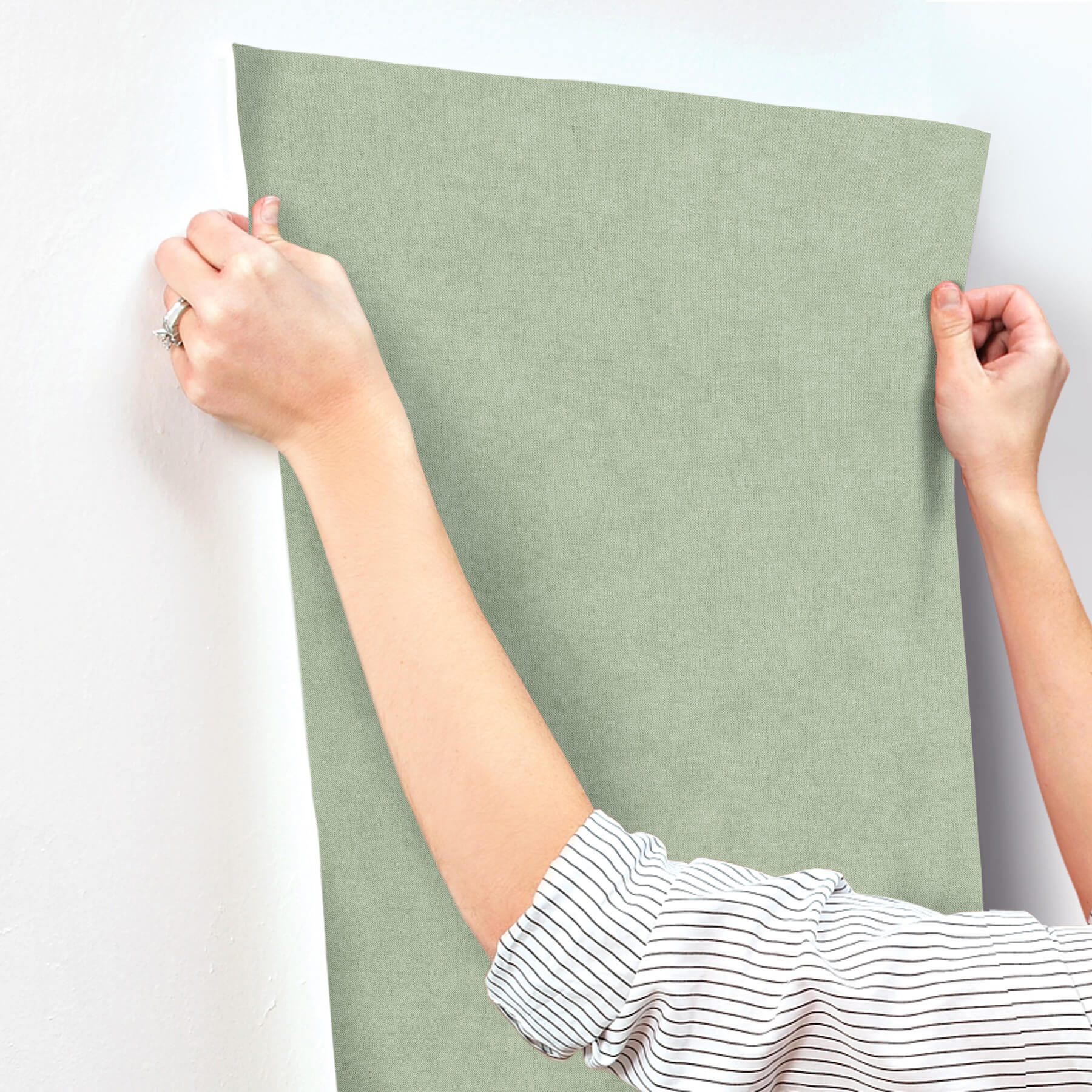 nuovo-light-green-faux-linen-wallpaper-york-wallcoverings-4193-7431 - York Wallcoverings Papel pintado