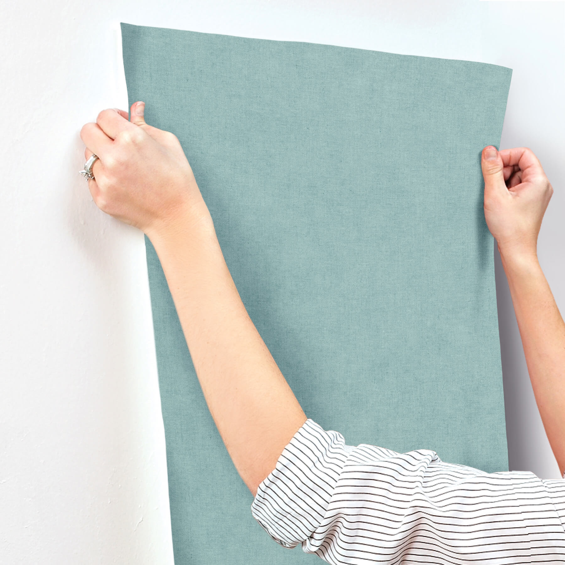 nuovo-light-blue-faux-linen-wallpaper-york-wallcoverings-4193-7433 - York Wallcoverings Wallpaper