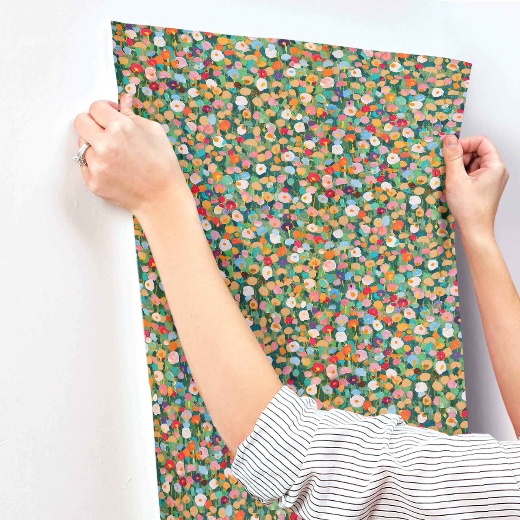 prato-green-petite-floral-wallpaper-york-wallcoverings-4193-7441 - York Wallcoverings Wallpaper