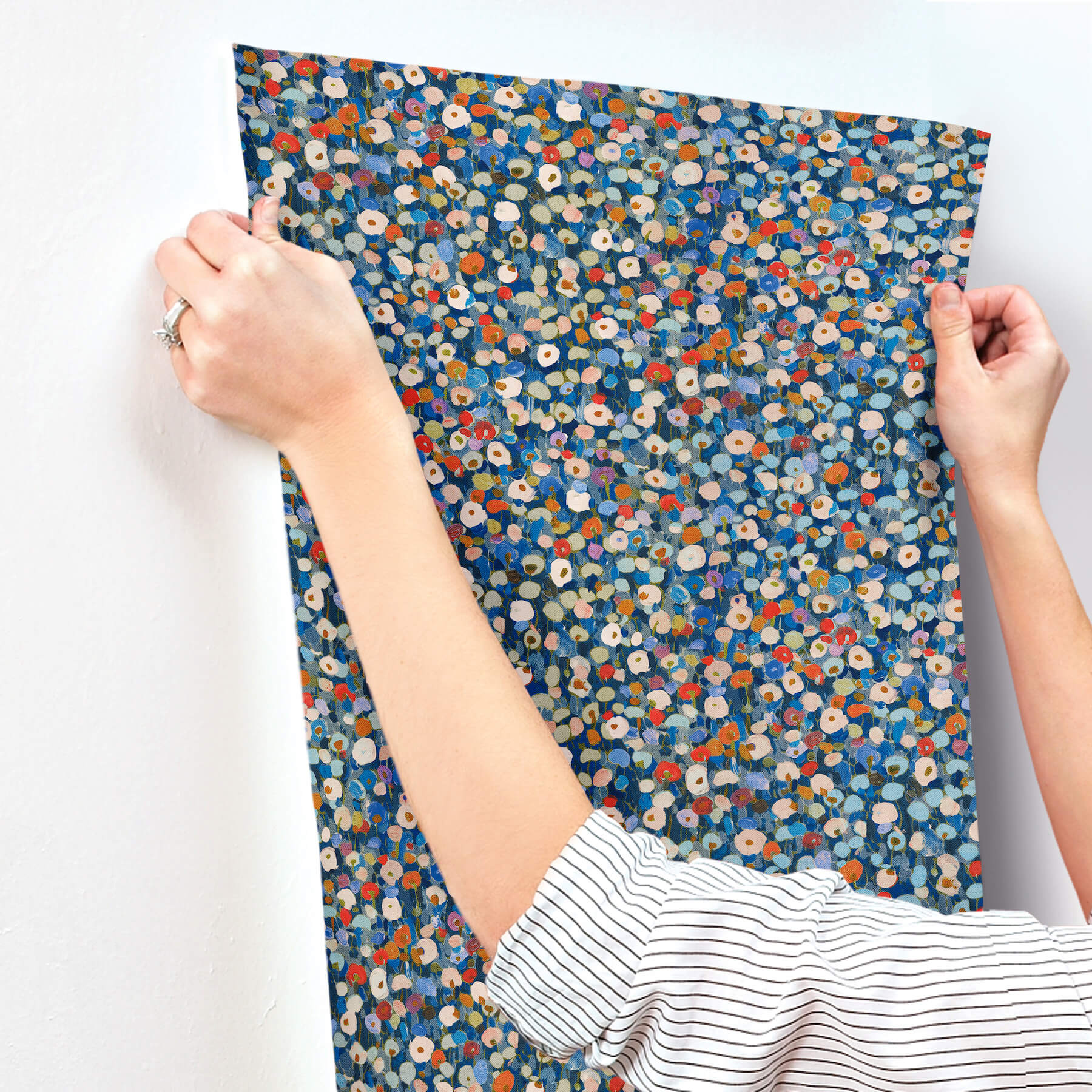 prato-blue-petite-floral-wallpaper-york-wallcoverings-4193-7442 - York Wallcoverings Wallpaper