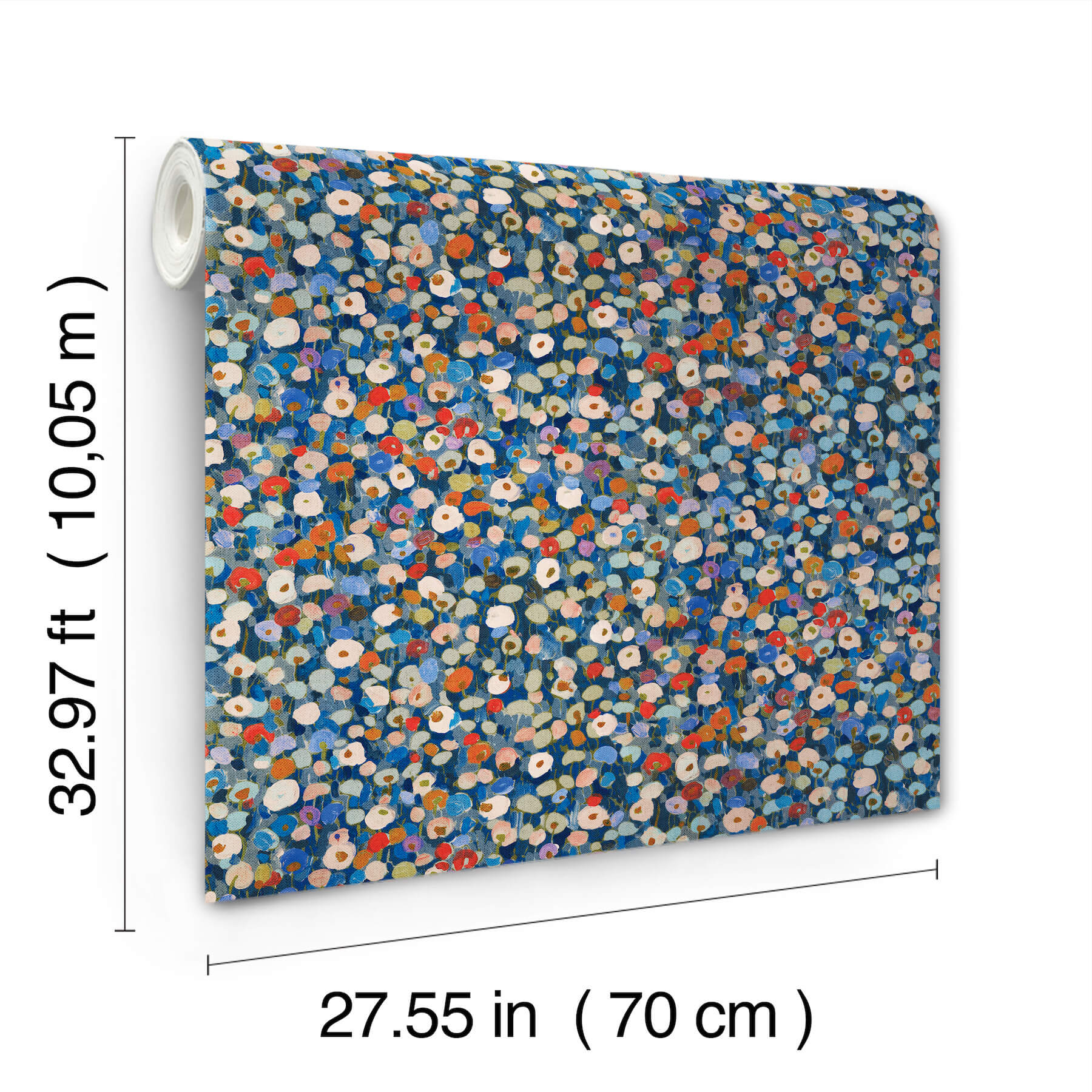 prato-blue-petite-floral-wallpaper-york-wallcoverings-4193-7442 - York Wallcoverings Papel pintado
