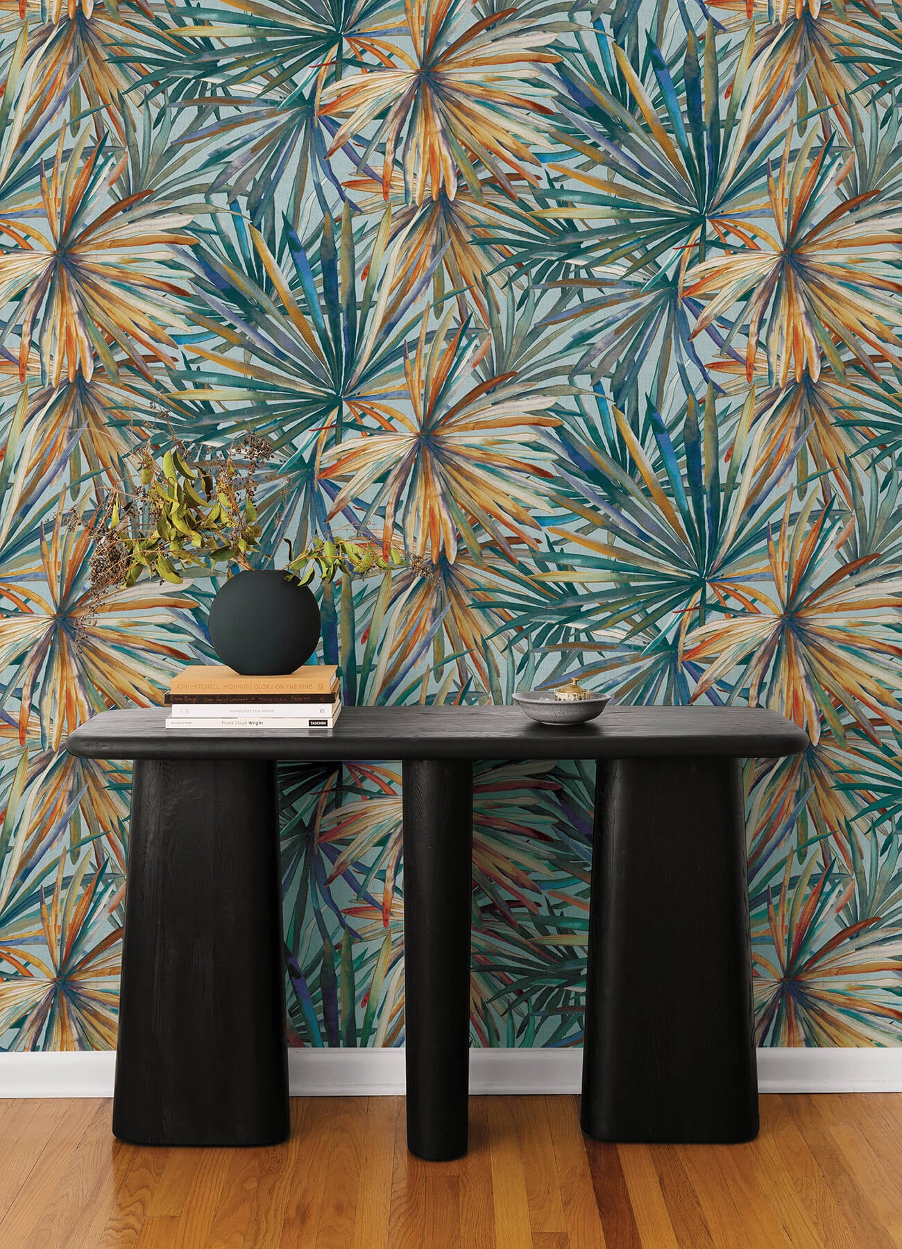 corifa-sea-green-palm-leaf-wallpaper-york-wallcoverings-4193-7451 - York Wallcoverings Papel pintado