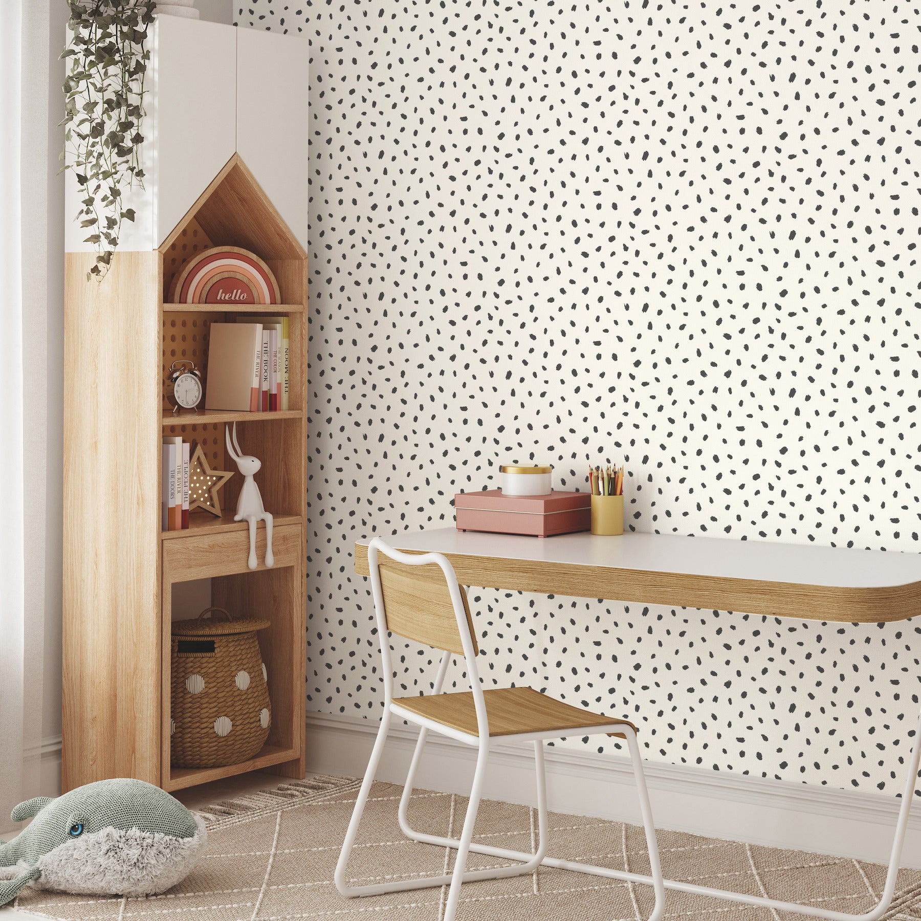 animal-spots-black-polka-dot-wallpaper-york-wallcoverings-4203-27542 - York Wallpaper Wallpaper