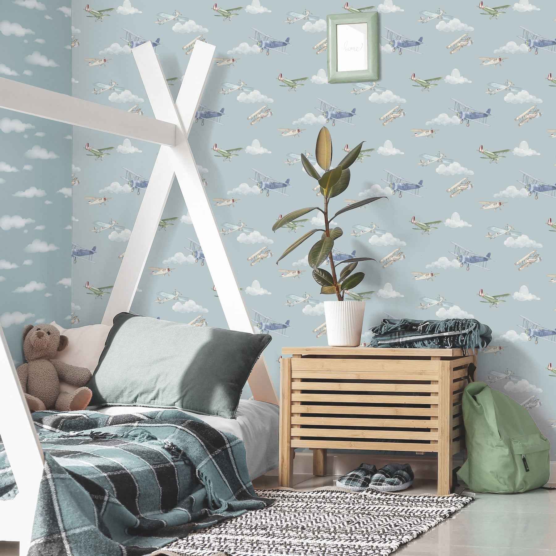 Aeroplanes Blue Skies Wallpaper - York Wallcoverings - 4203-27548 - York Wallcoverings Wallpaper