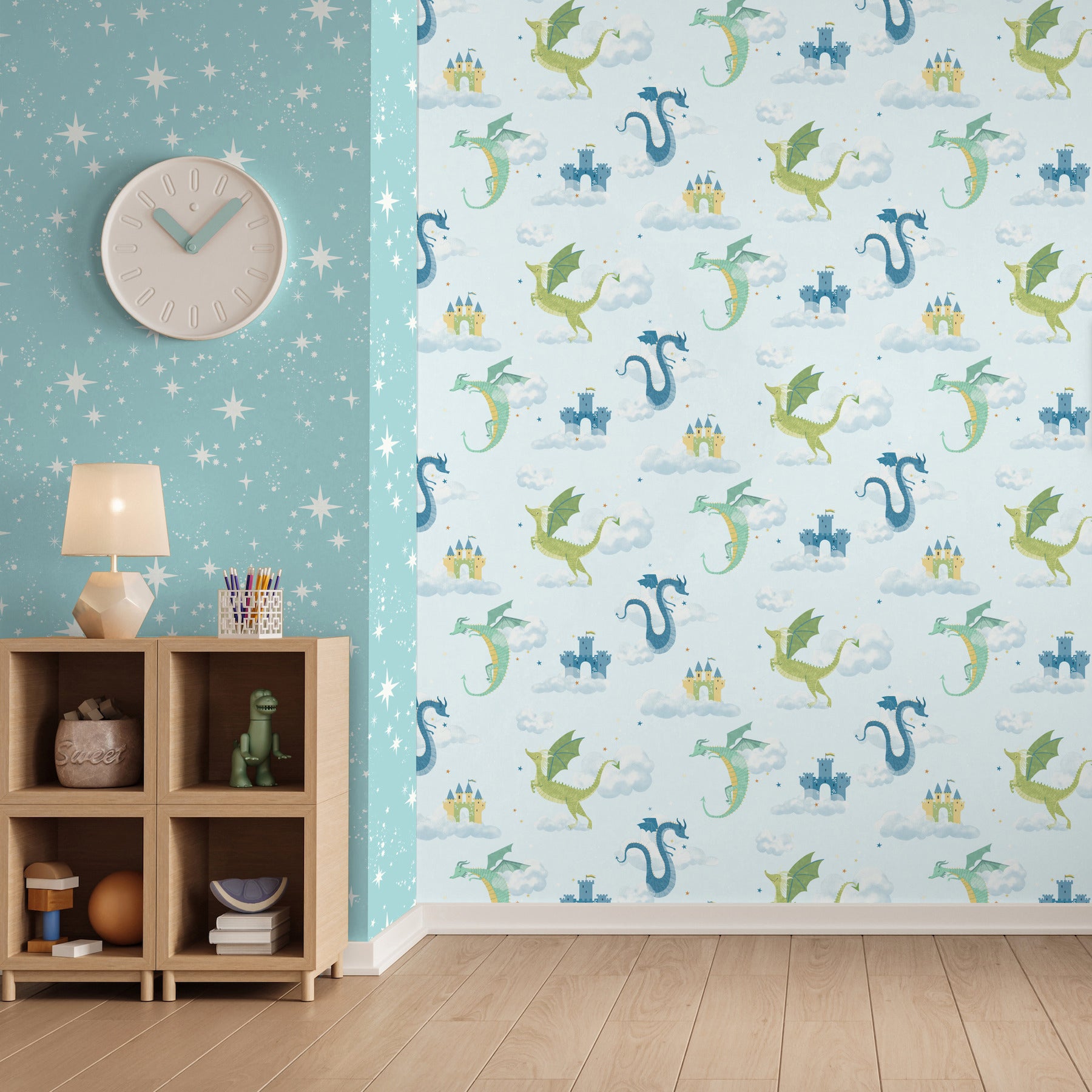 magical-dragons-blue-fantastical-wallpaper-york-wallcoverings-4203-27550 - York Wallpaper Wallpaper