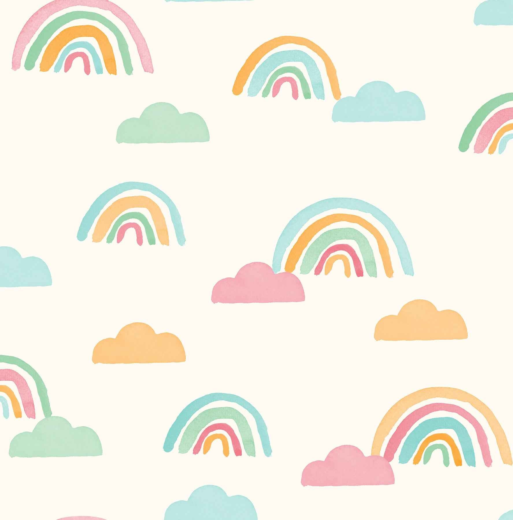 Over The Rainbow Multicolor Painted Skies Wallpaper - York Wallcoverings - 4203-27562