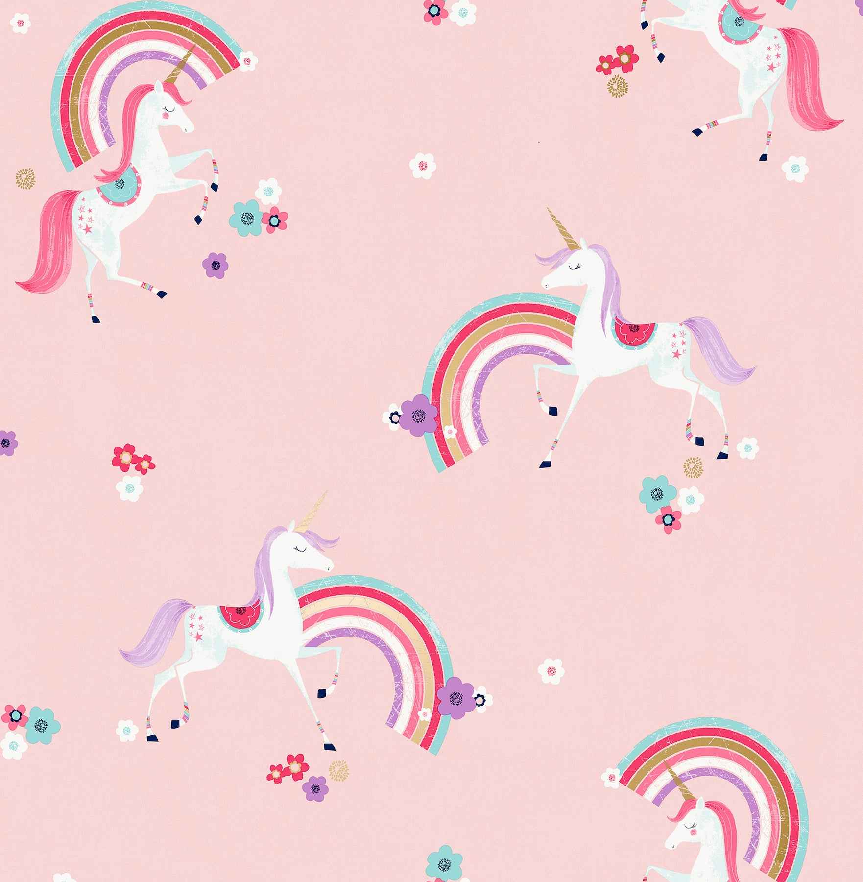 Rainbow Unicorn Pink Fantastical Wallpaper - York Wallcoverings - 4203-27565 - York Wallcoverings Wallpaper